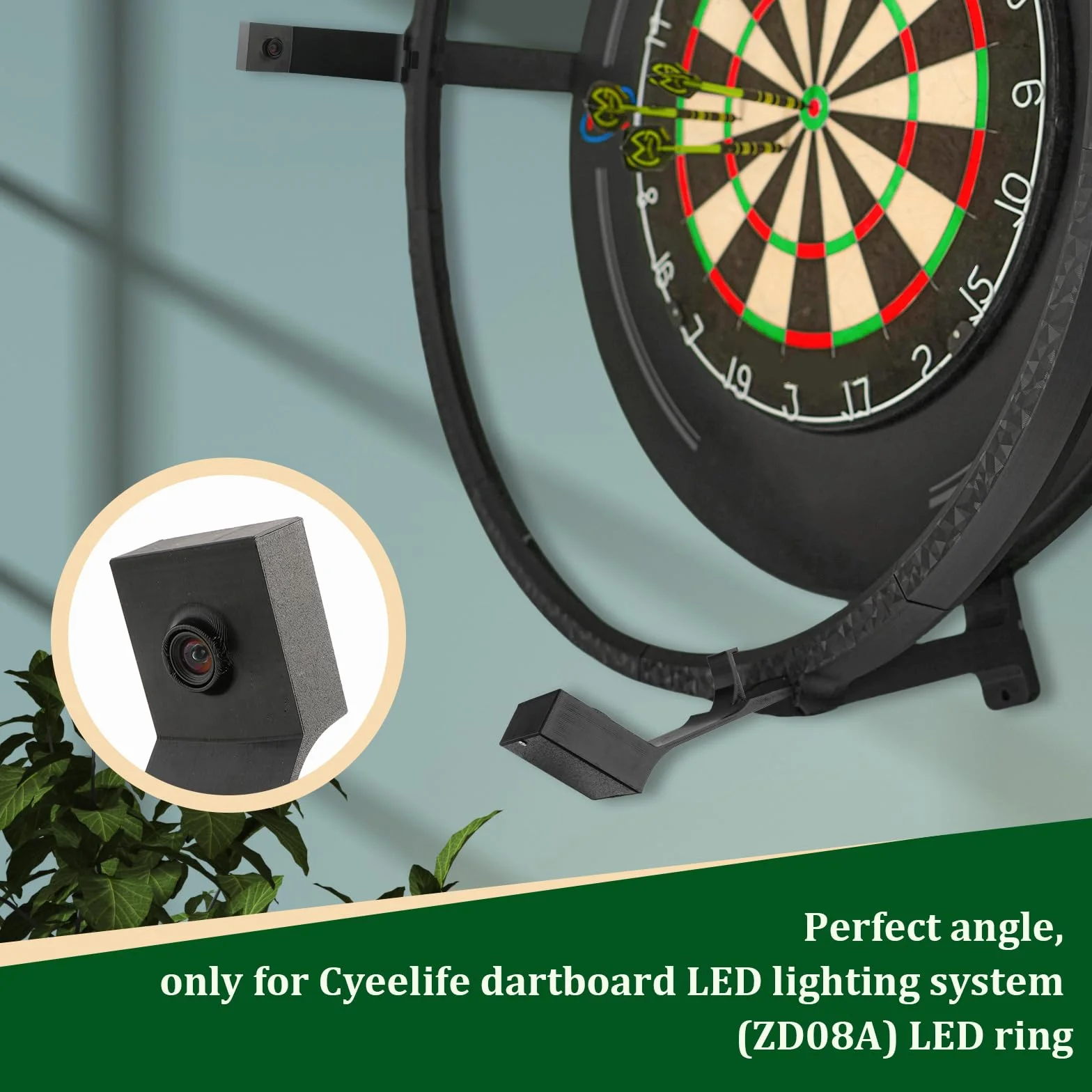 Uchwyt kamery OV9732 do tarczy Cyeelife System oświetlenia rzutek LED ZD08A Pierścień LED bez wiercenia do autodarts 3 zestawy rzutek