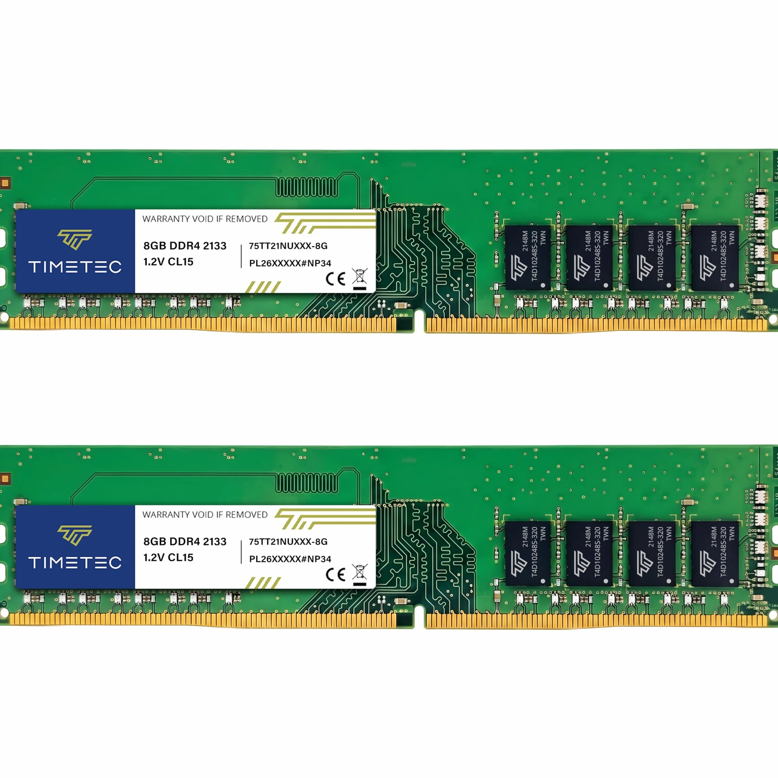 Timetec 16GB (2x8GB) DDR4 2133MHz PC4-17000 Non-ECC, niebuforowany 1.2V CL15 1Rx8 Pojedynczy Rang 288-pinowy UDIMM Komputer stacjonarny Pamięć RAM Moduł aktualizacji (16GB ZESTAW (2x8GB)
