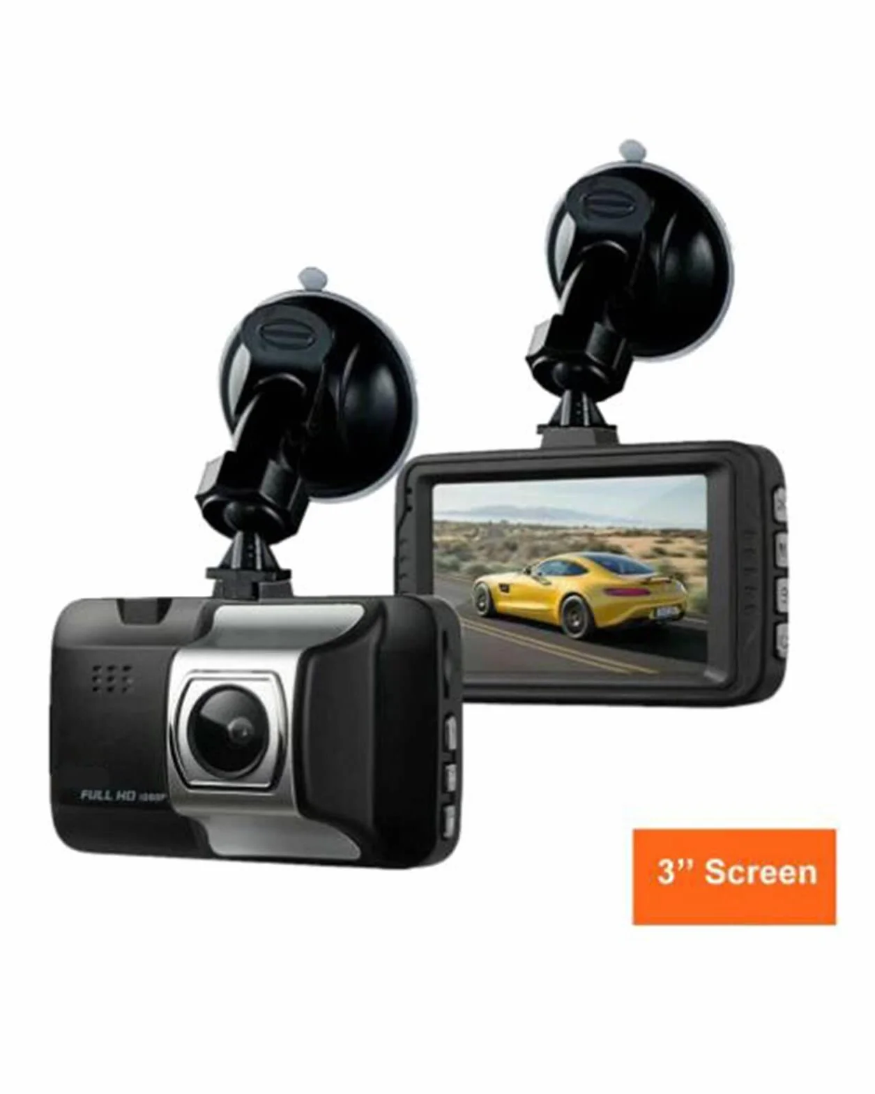 Dash Cam 3 "Ekran Rejestrator jazdy 170 ° Noktowizor na podczerwień Rejestrator jazdy Kamera samochodowa Samochód DVR Box Ładowarka samochodowa