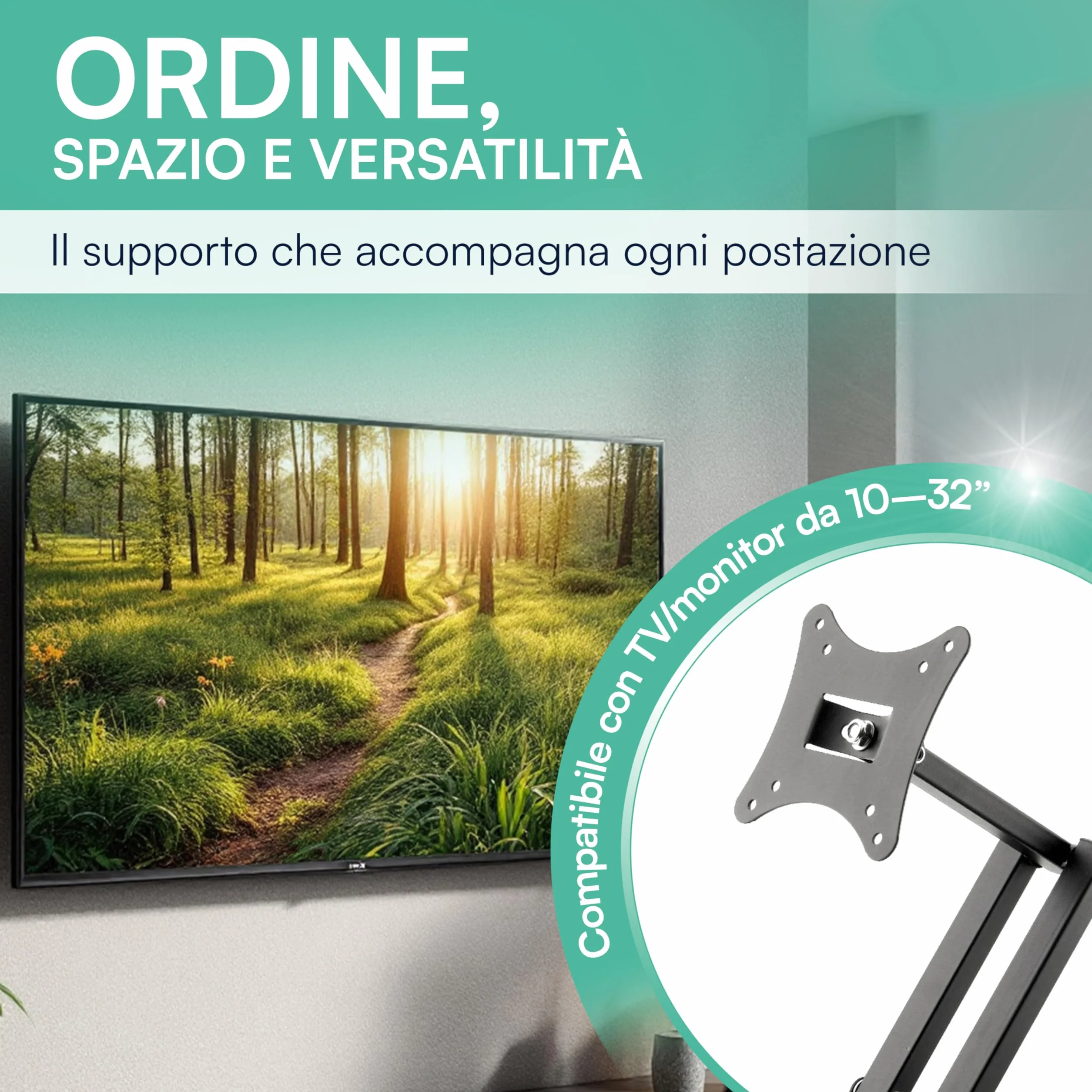 Uchwyt ścienny do telewizora LCD LED plazma 10-32 cali
