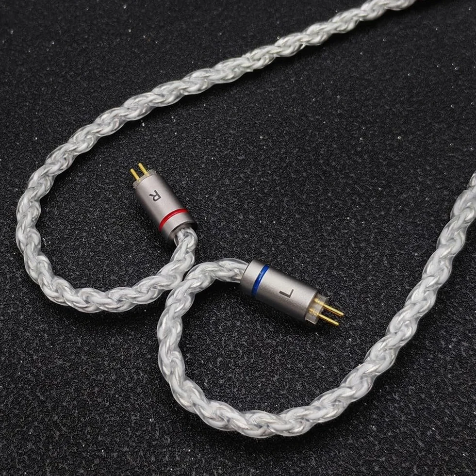 Kabel słuchawkowy 3 w 1 typu C do 3,5 mm i 4,4 mm, posrebrzany, miedziany, audiofilski, ulepszony do wzmacniacza 1,2 m (3 w 1)