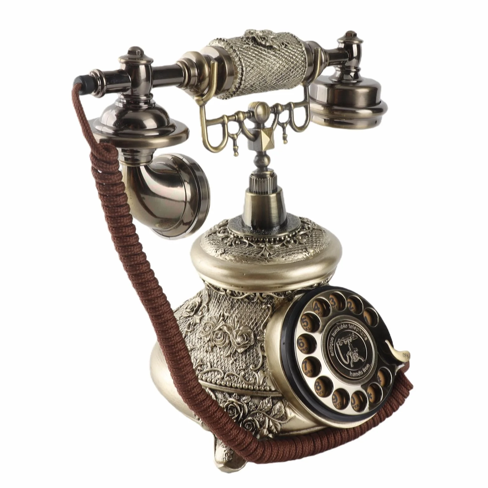 Alomejor MS-5700D Vintage Telefon z klasyczną tarczą w Antycznym Stylu do Domu i Biura, Wysokiej Jakości materiał żywiczny, Lekki i Przenośny