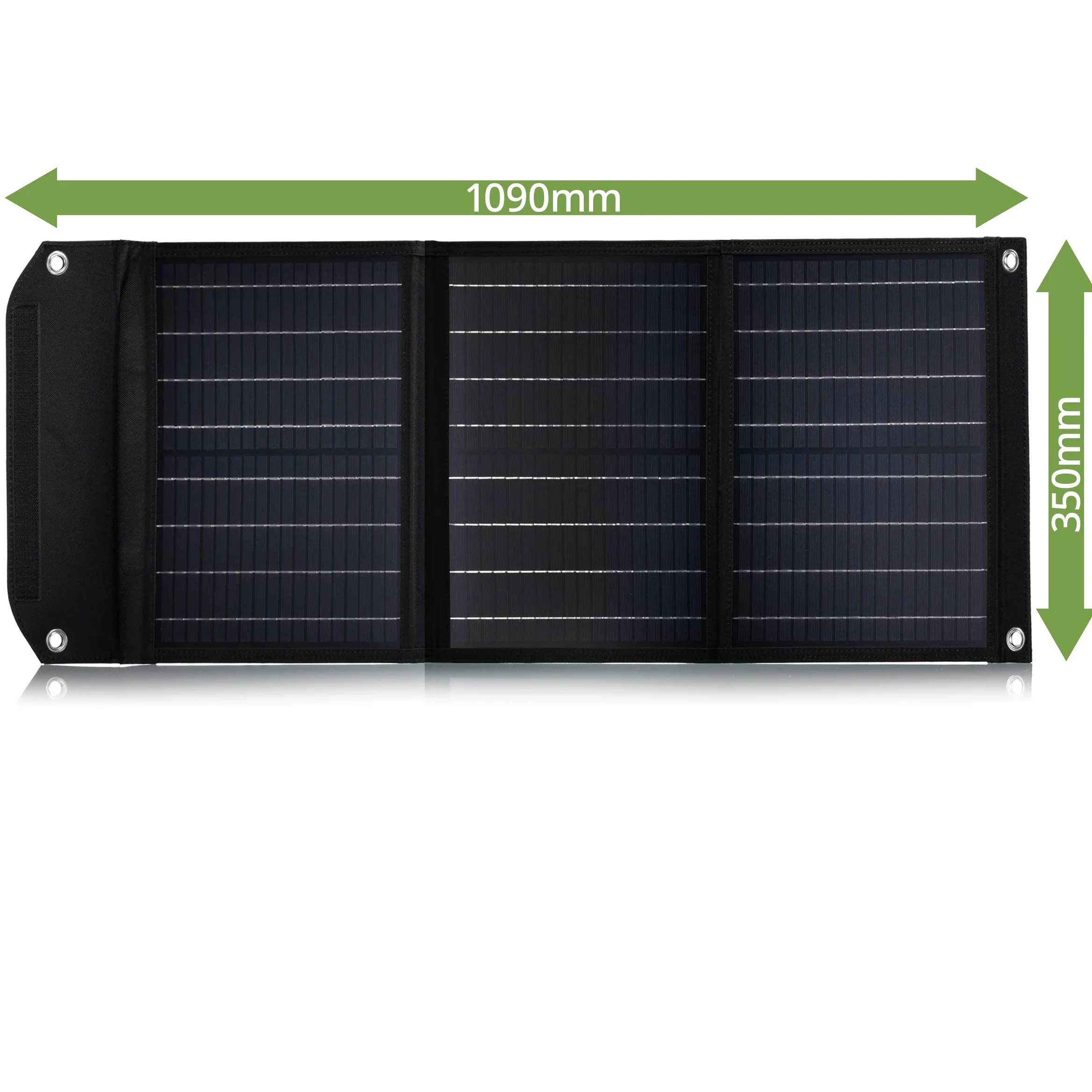 Bresser Ładowarka solarna 40 W z 1 portami DC i 3 portami USB-A wraz z gniazdem USB A z QC3.0 do szybkiego ładowania, panel słoneczny jako ładowarka do smartfonów, powerbanków itp. | 3 porty USB A z QC3.0, wyjście DC 18 V z adapterami, ogniwa monokrystali