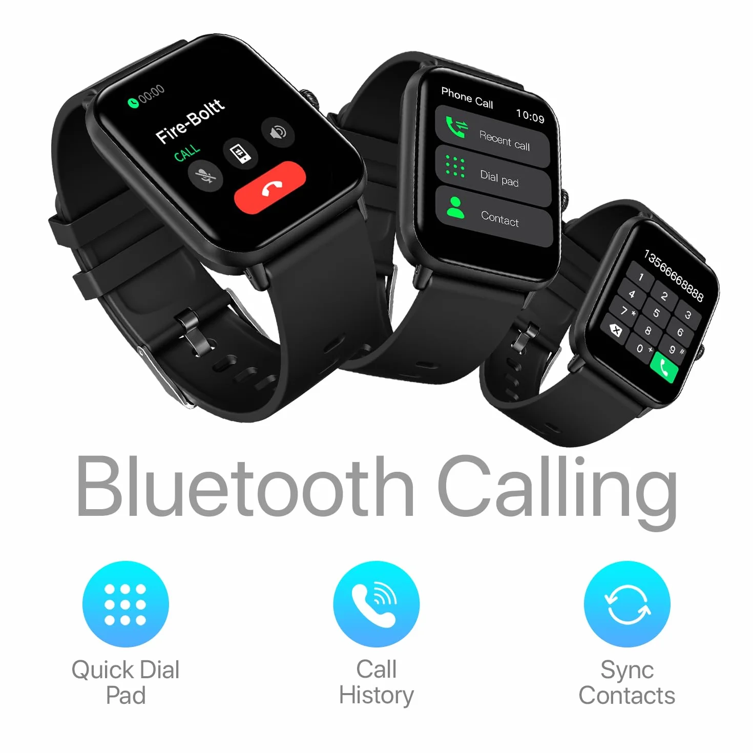 Fire-Boltt Ninja Call Pro Bluetooth Calling Smart Watch, wyświetlacz HD 1,69″, podwójny chip, asystent głosowy AI, 120 trybów sportowych, SpO2 i pulsometr, smartwatch fitness Tracker dla mężczyzn i