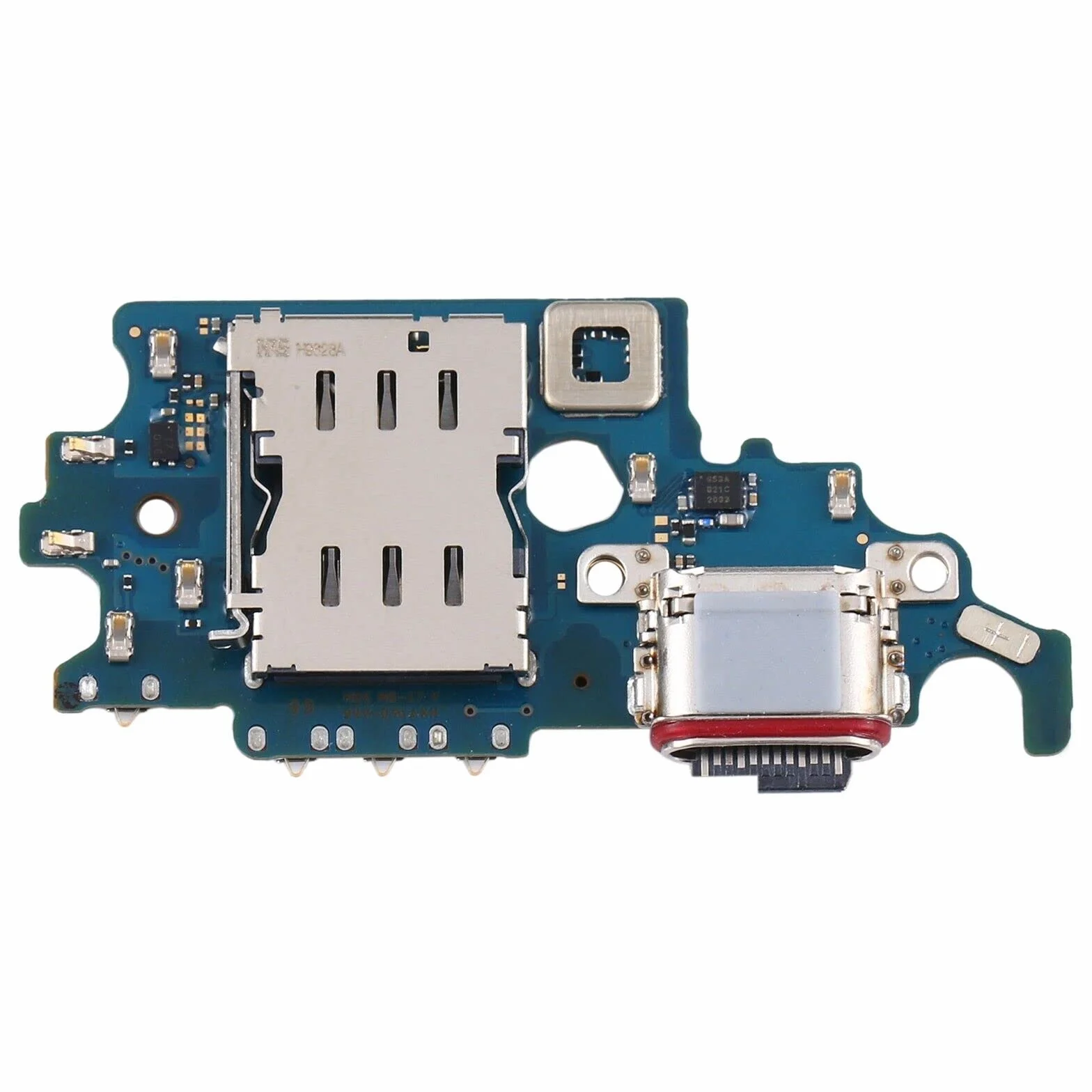 Samsung Galaxy S21 5G G991B złącze do ładowania i czytnik kart sim - Wewnętrzna część zamienna z gniazdem USB, odtwarzaczem sim, mikrofonem i anteną