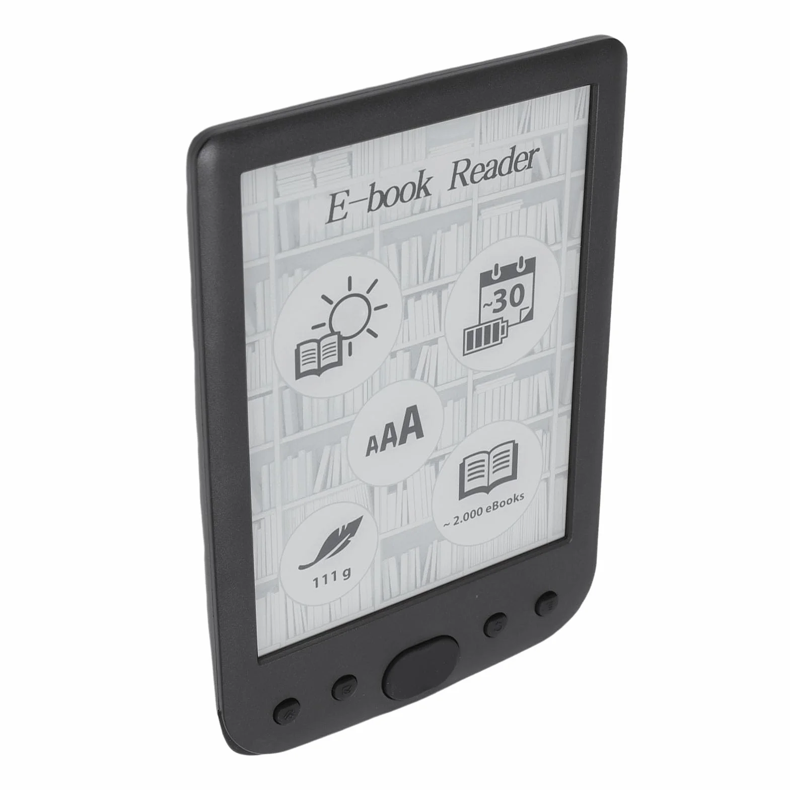 Generic E Reader, E: Czytnik Książki 2500 MAh Eye Friendly 6 Cal na podróż (4G)