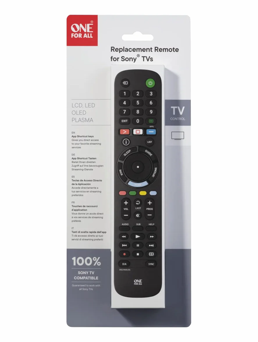 One For All URC4912 Pilot zamienny Sony TV IR Czarny