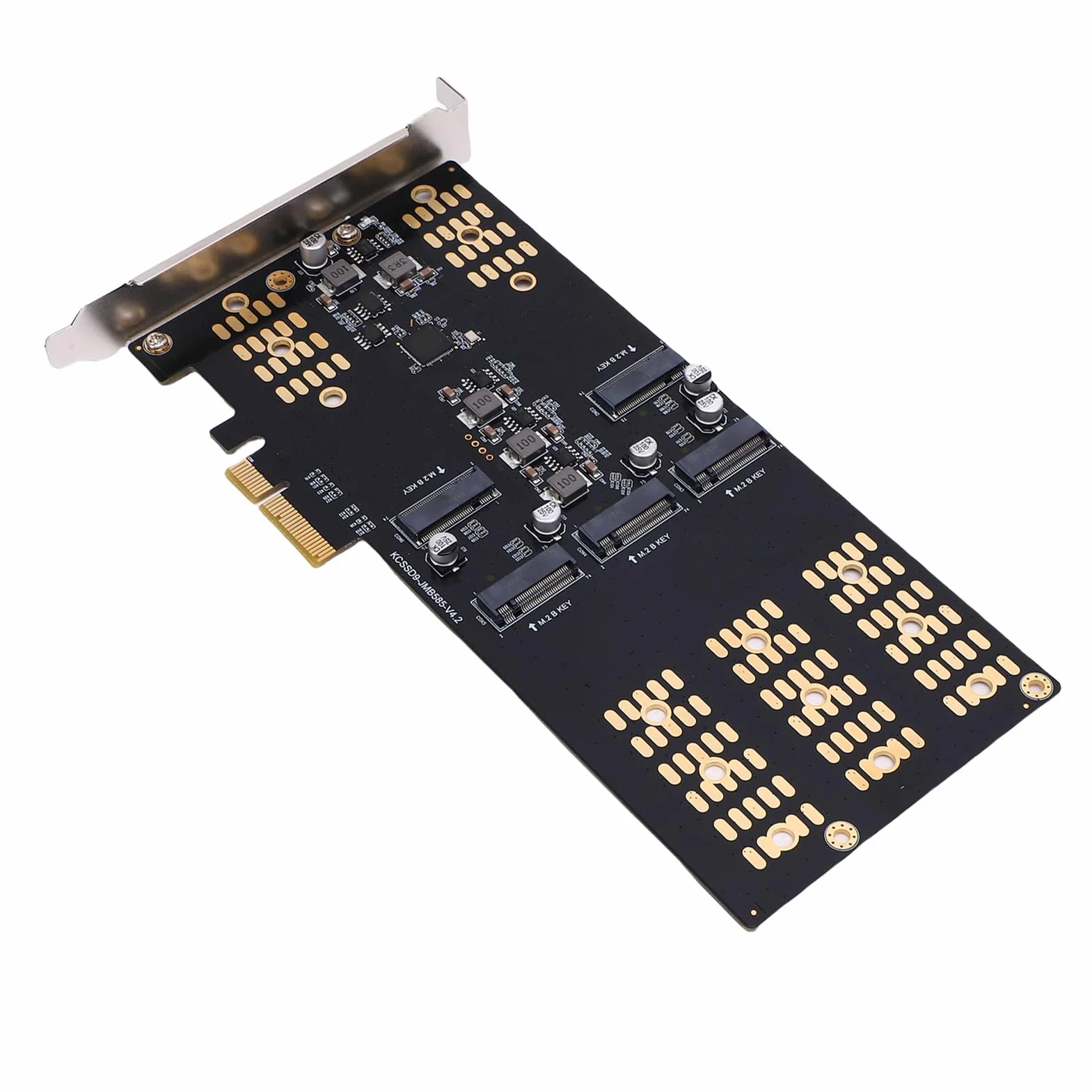 Cuifati Adapter M.2 PCIe na M.2 SSD, 5-gniazdowa Karta rozszerzeń NGFF, protokół PCIe na Serial ATA Kompatybilny z 2280 2260 2242 2230, Obsługuje Dyski SSD z Kluczem B i