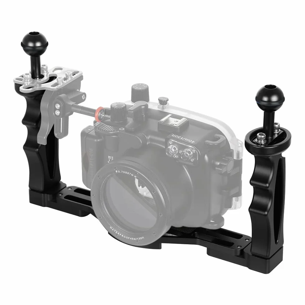 Ręczny stabilizator ze stopu aluminium, VBESTLIFE 1/10.2 cm śruby uchwyt uchwyt do obudowy kamery podwodnej, akcesoria, czarna