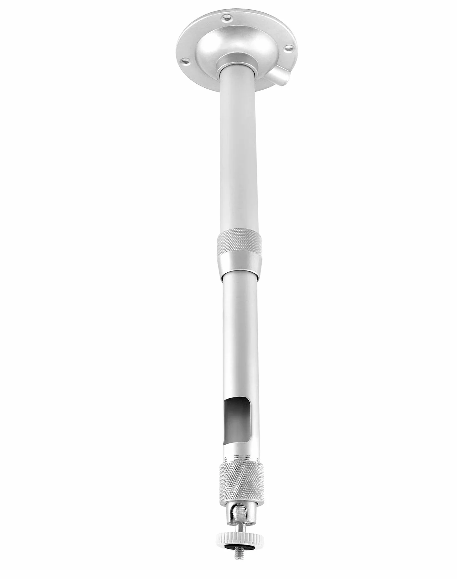 QWORK® Uchwyt do projektora uchwyt sufitowy lub ścienny - regulowany 20-40cm - uniwersalny gwint 1/4 - do mini projektora, aparatu cyfrowego, kamery