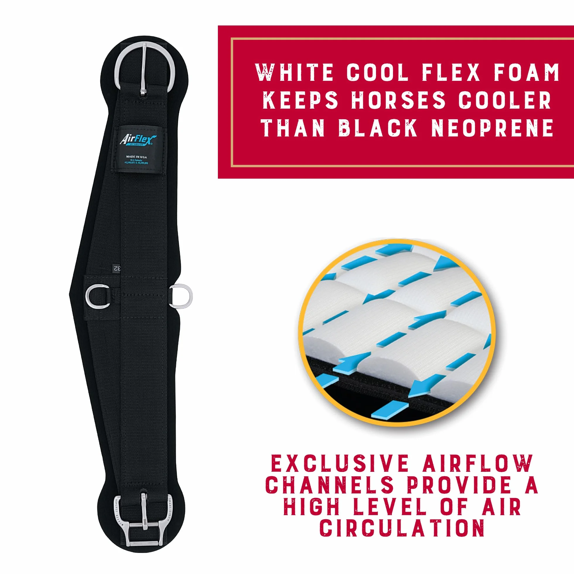 Weaver Leather Airflex Cinch z inteligentną klamrą zaciskową
