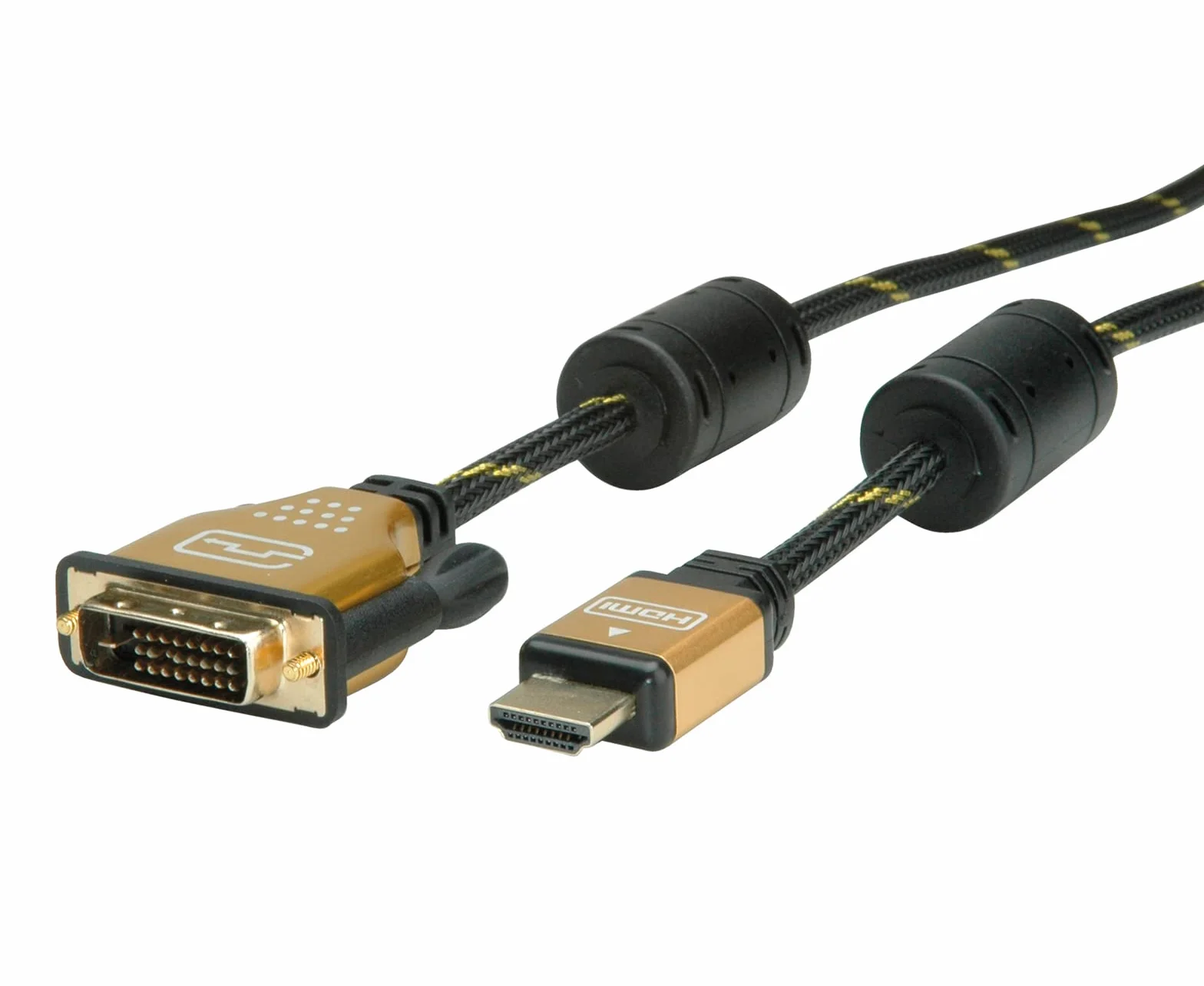ROLINE GOLD kabel do monitora DVI-HDMI, ST-ST, (24+1) podwójny lewy, 1,5 m