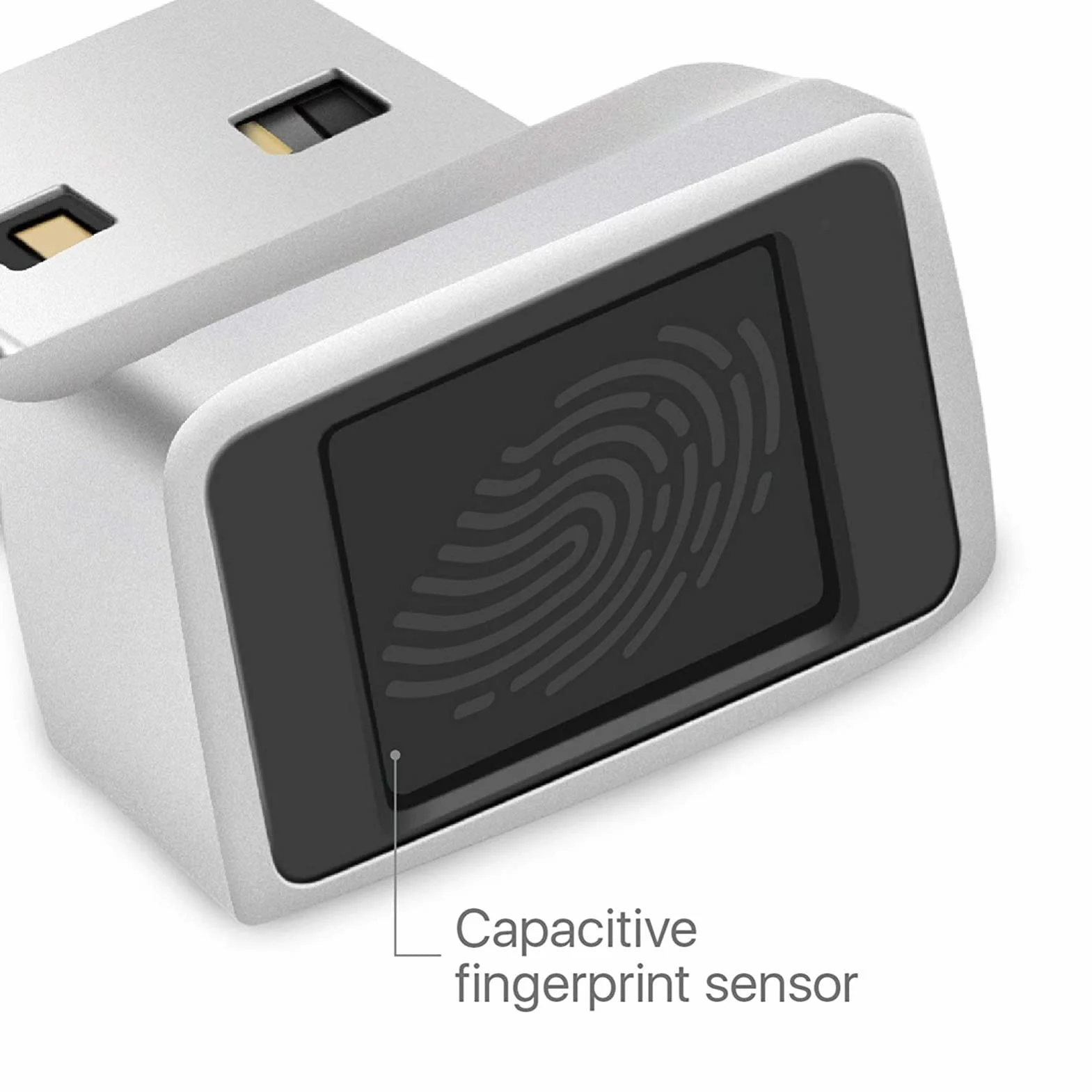 Czytnik Linii Papilarnych USB dla Systemu 10 11, Przenośny Skaner Linii Papilarnych do Komputera PC, Dotykowy Biometryczny Skaner Linii Papilarnych 360° do Laptopa PC,