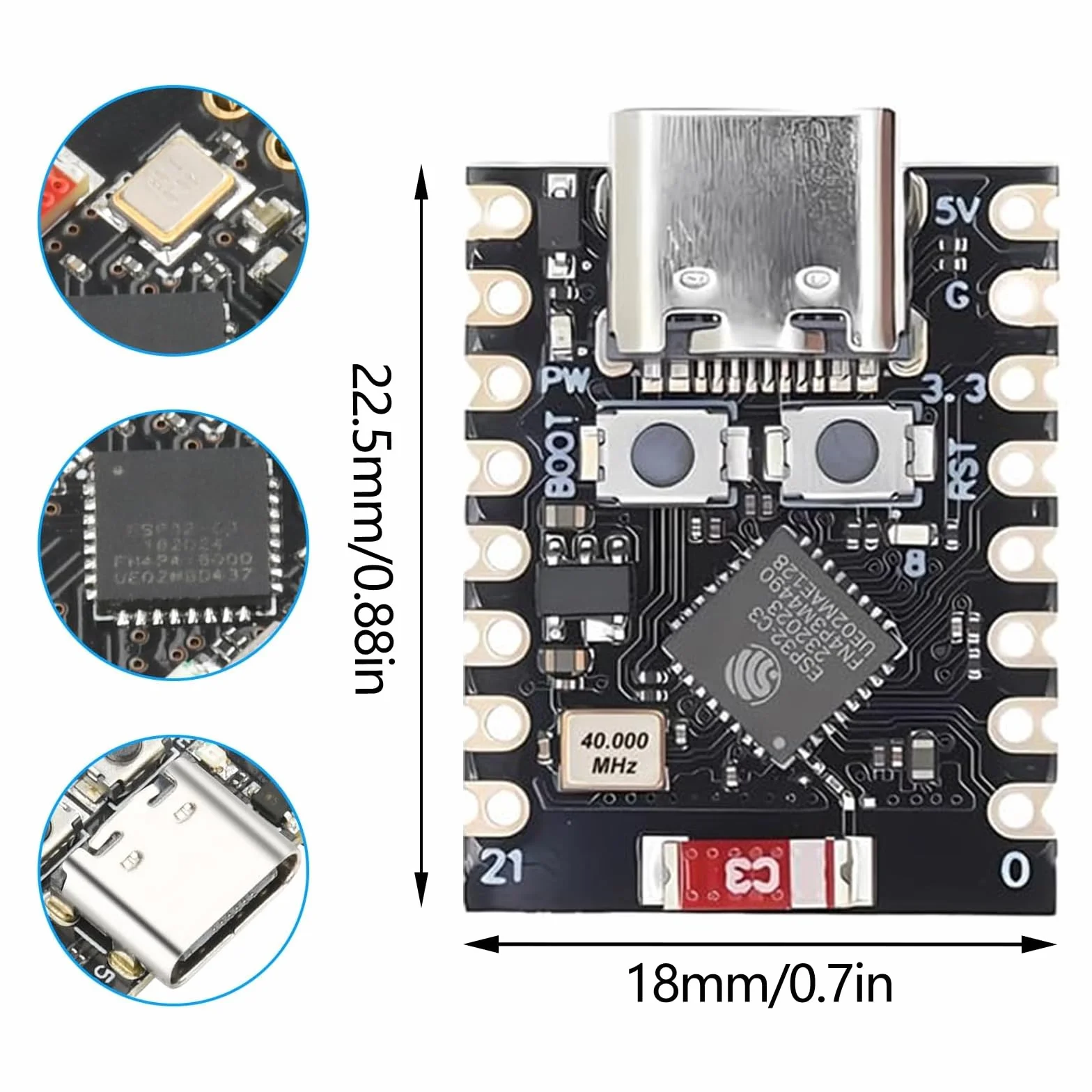 GERUI ESP32 ESP32-C3 płyta rozwojowa WiFi Bluetooth 4 MB Flash
