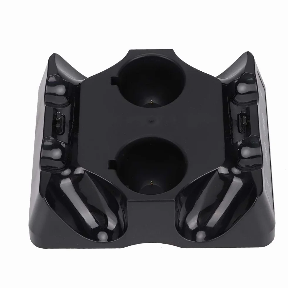 4-in-1-Gamepad-Ladestation für -Controller PS-VR-Controller, Quad-Port-Ladegerät Genug für Heimspiele, DC 5V 500-1000mA mit Anzeige