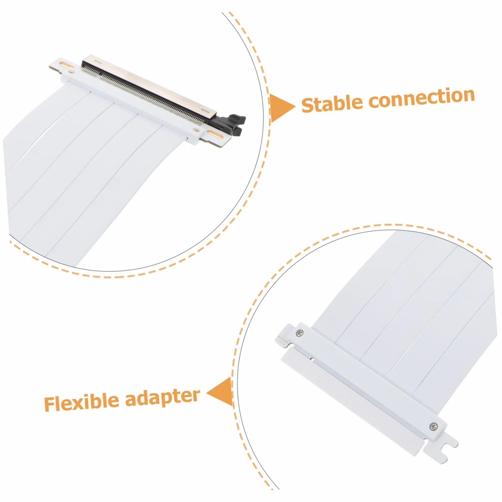Hemobllo Pcie Riser Cable Elastyczny Adapter Kątowy Do GPU Stabilny i Szybki Przedłużacz Karty Graficznej Do Koparek i Wielu GPU