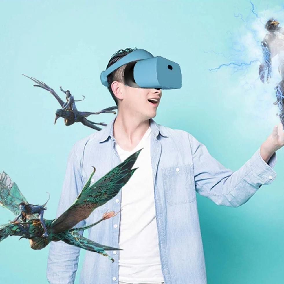 Zestaw słuchawkowy VR - uniwersalne gogle do rzeczywistości wirtualnej dla dzieci i dorosłych z miękkimi i wygodnymi nowymi okularami 3D VR All-in-One VR
