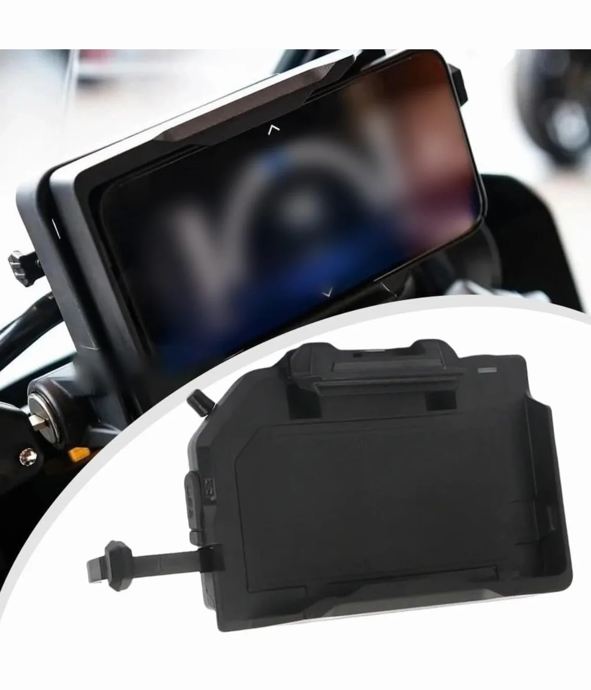 Motocyklowy uchwyt nawigacyjny do telefonu komórkowego, wydajny uchwyt do smartfona, kompatybilny z R1300GS R1250GS R1200GS S1000XR F750GS F850GS, czarny, 1 zestaw