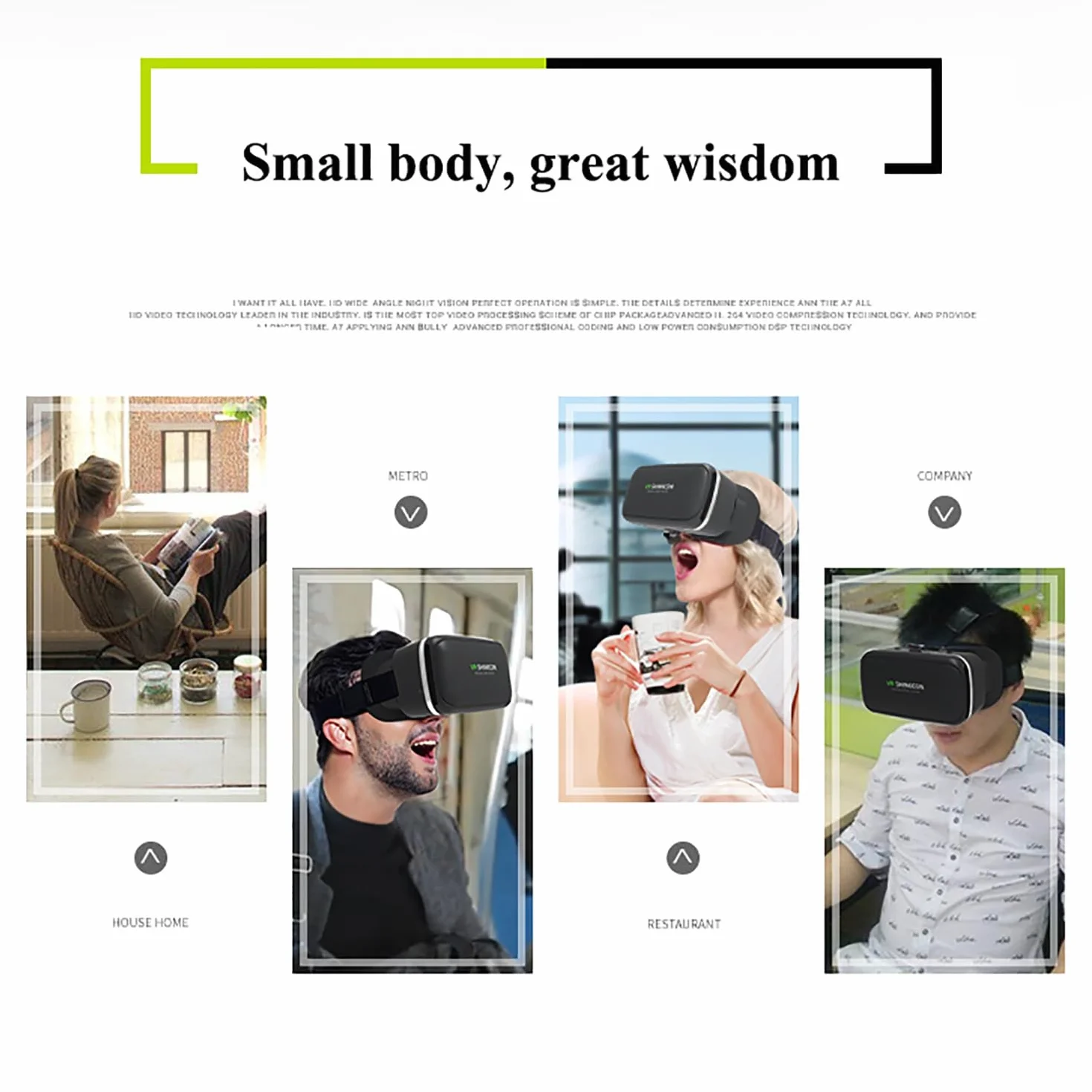LONGLU Zestaw słuchawkowy VR z kontrolerem, kompatybilny z iPhone i Android, ulepszenie okularów VR ze słuchawkami, przeglądarka wirtualnej rzeczywistości 3D, obsługa smartfonów 4,7-7,2 cala