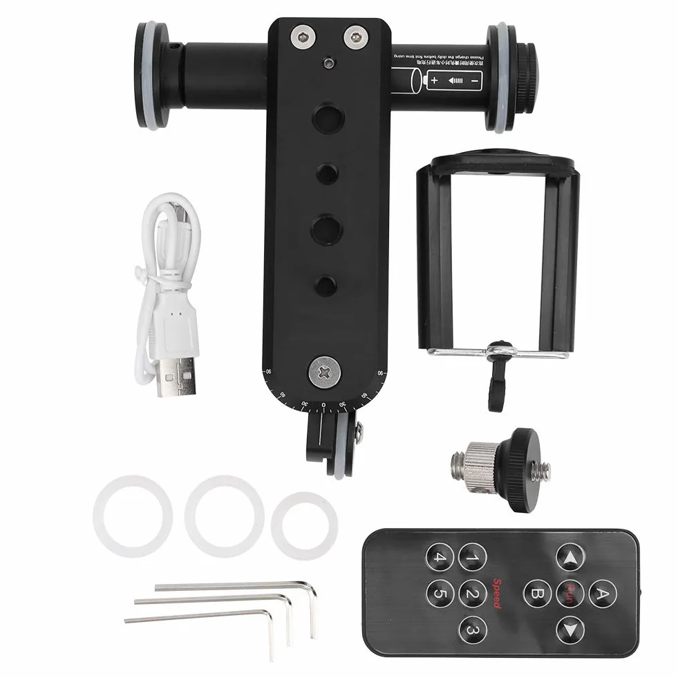 Kamera Wideo Auto Dolly, PPL-06S Pro 90 Stopni Obrotowe Strzelanie Zmotoryzowany Suwak Szynowy Dolly Car z Pilotem, Regulacja Prędkości 5, do Lustrzanek Cyfrowych, Smartfonów