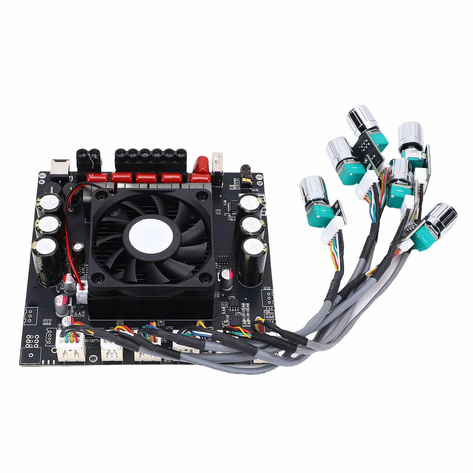 Generic 2.1-kanałowa Płyta Wzmacniacza Bluetooth Wysokiej Jakości Wzmacniacz Dźwięku do Domowego Głośnika PC Phone z regulacją Tonów Wysokich i Niskich dla Audiofilów