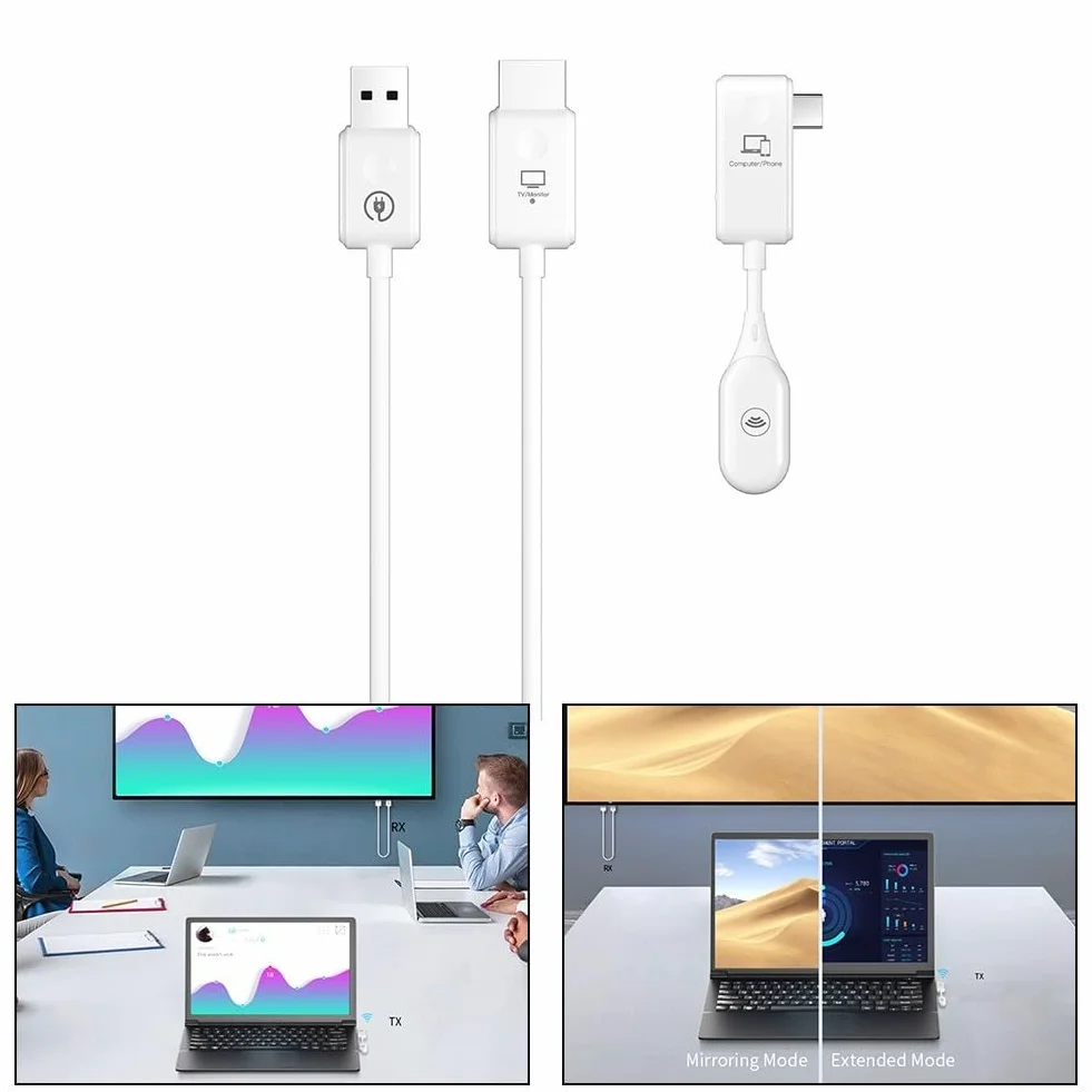 1080P bezprzewodowy ekran projekcyjny USB odbiornik wideo do prezentacji biurowych projektor szkolny ekran 60 cm