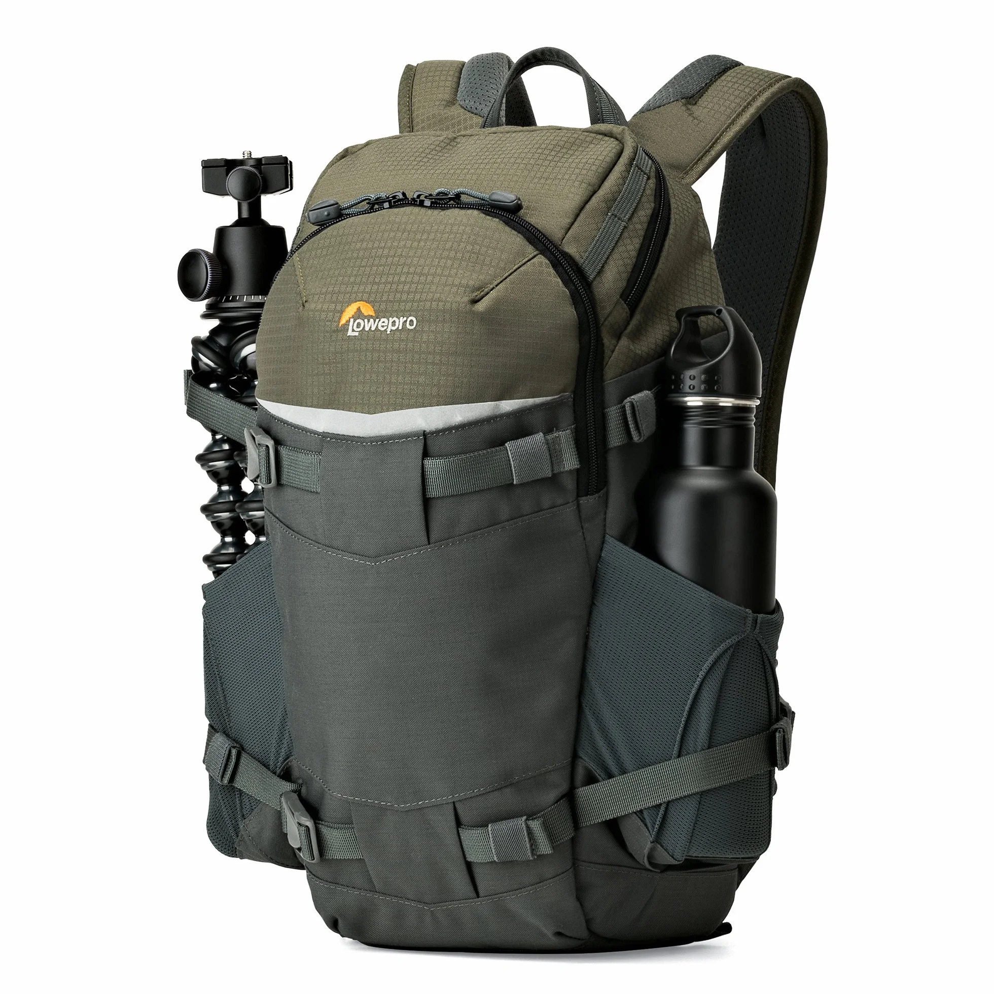 Lowepro LP37014-PWW, Flipside Trek BP 250 AW plecak na aparat z systemem zawieszenia ActiveZone, przegródka na tablet, szary/ciemnozielony