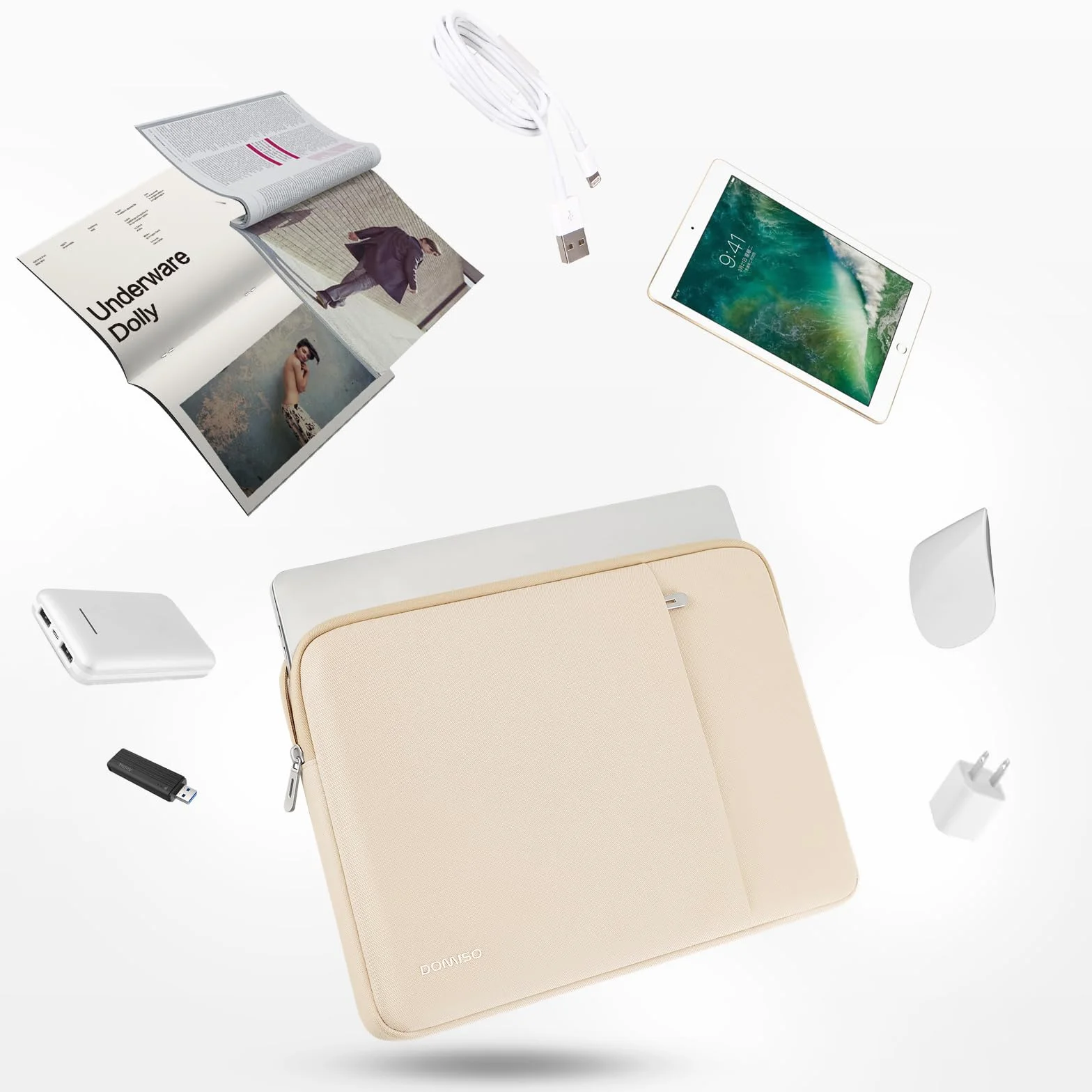DOMISO torba na laptopa 17 cali, etui na laptopa, wodoodporna osłona na laptopa, torebka na laptopa, etui na notebooka, Sleeve Case dla HP Pavilion Envy/Dell/IdeaPad/LG Gram/MSI/ASUS/Razer, kolor