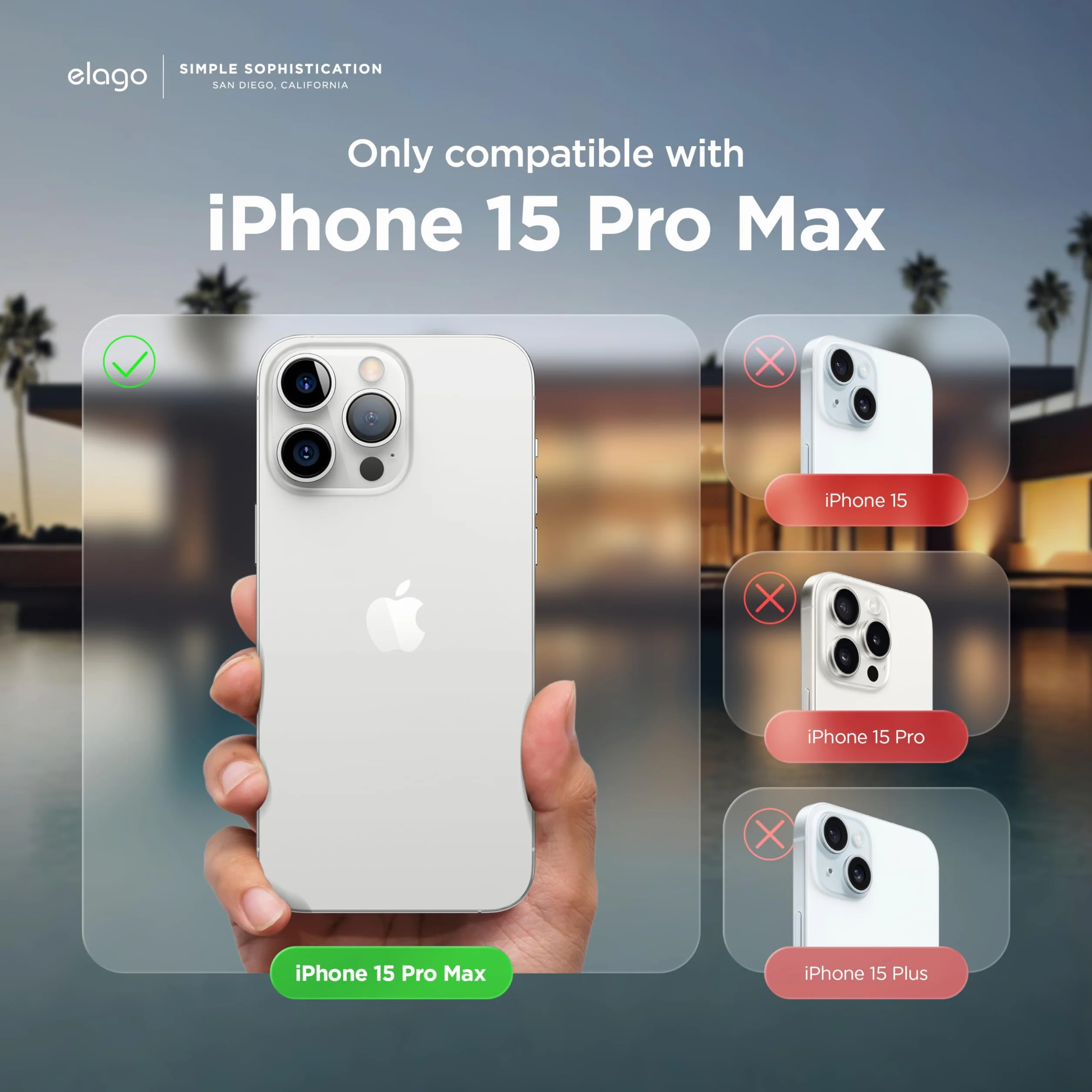 elago Etui iPhone 15 Pro Max Silikonowe Ochronne