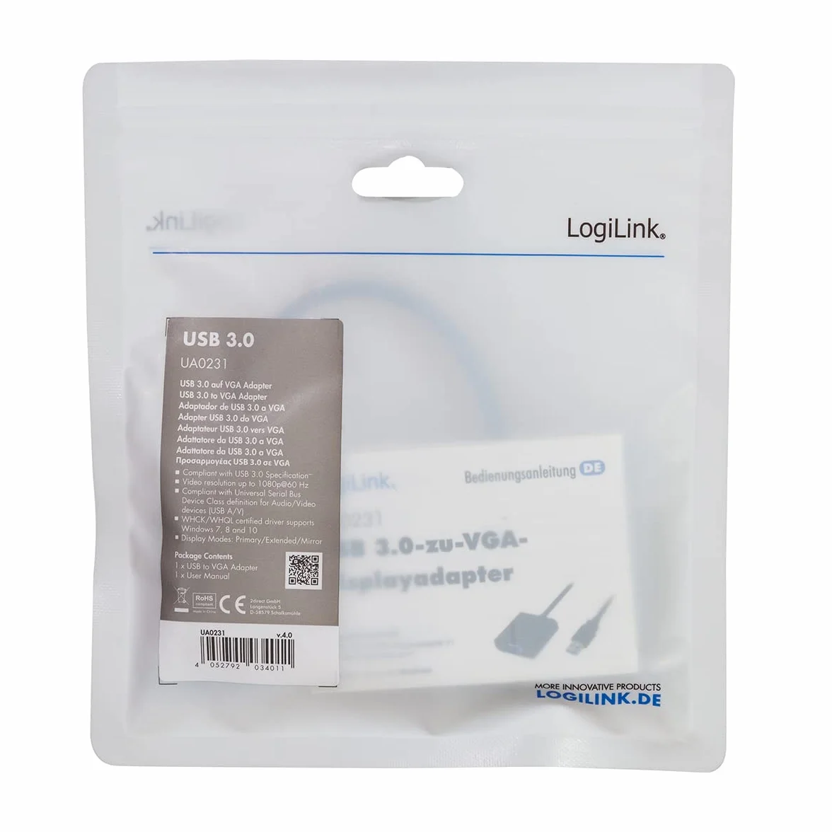 Logilink Adapter USB 3.0 na VGA UA0231