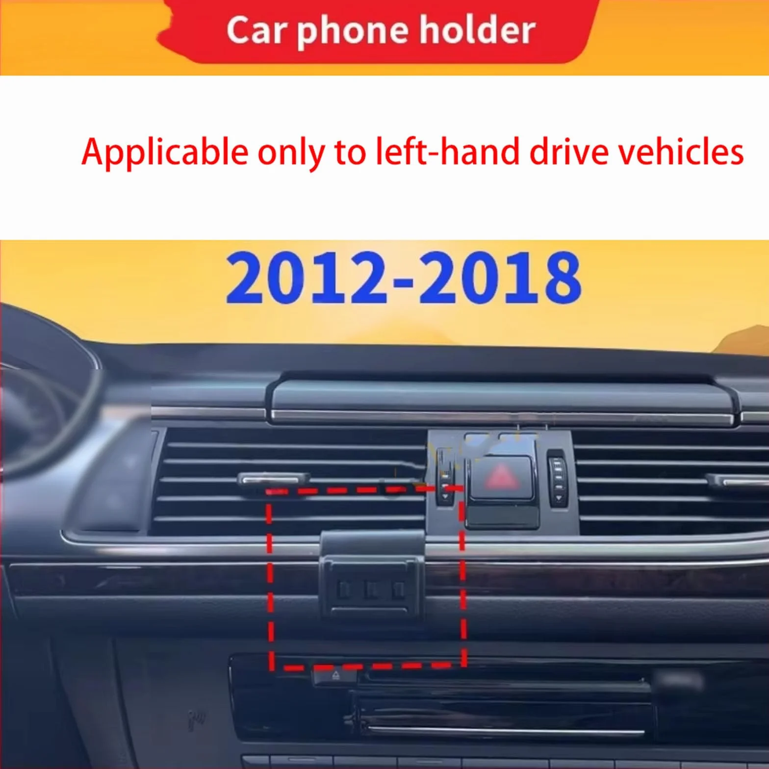 Uchwyt Samochodowy Na Telefon dla Audi A6 C7 4G 2012-2018, LHD Uchwyt na telefon do samochodu