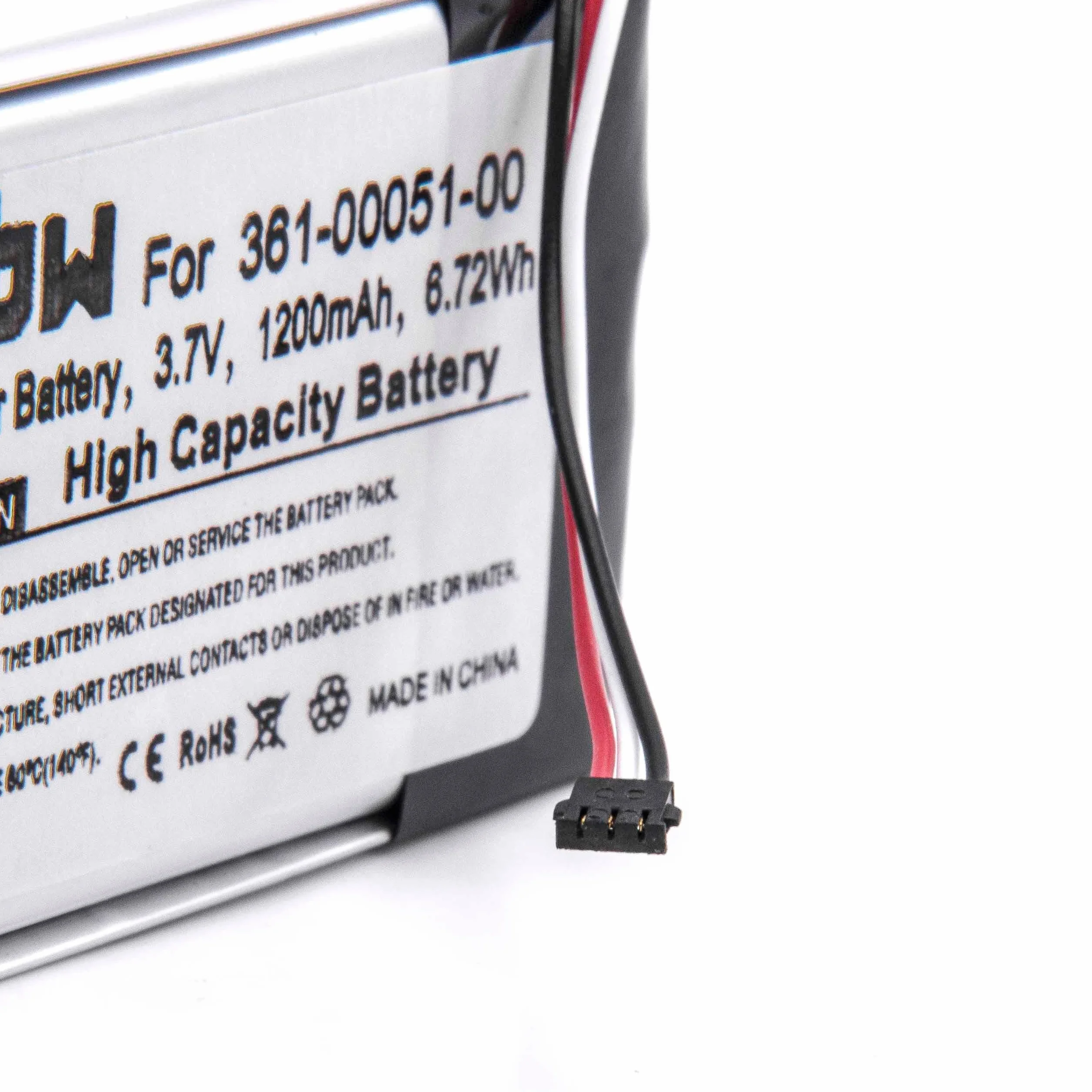 vhbw akumulator litowo-jonowy 1200 mAh (3,7 V) do nawigacji GPS jak Garmin 361-00051-00, 361-00051-01, 361-00051-02