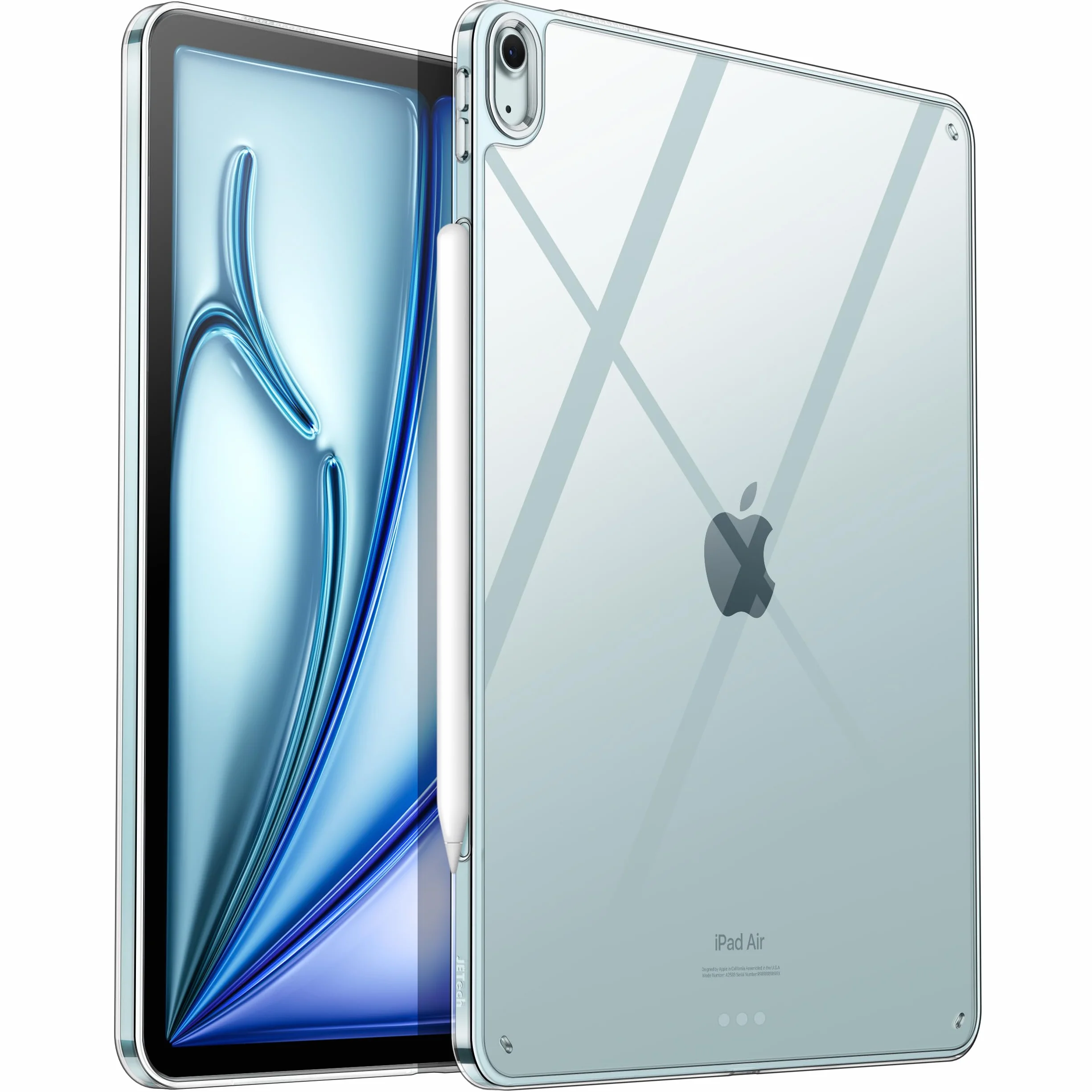 JETech Etui iPad Air 13 Cala M4/M3/M2 (2026/2025/2024) Przezroczyste Anty-Żółknące Odporny na Wstrząsy PC TPU