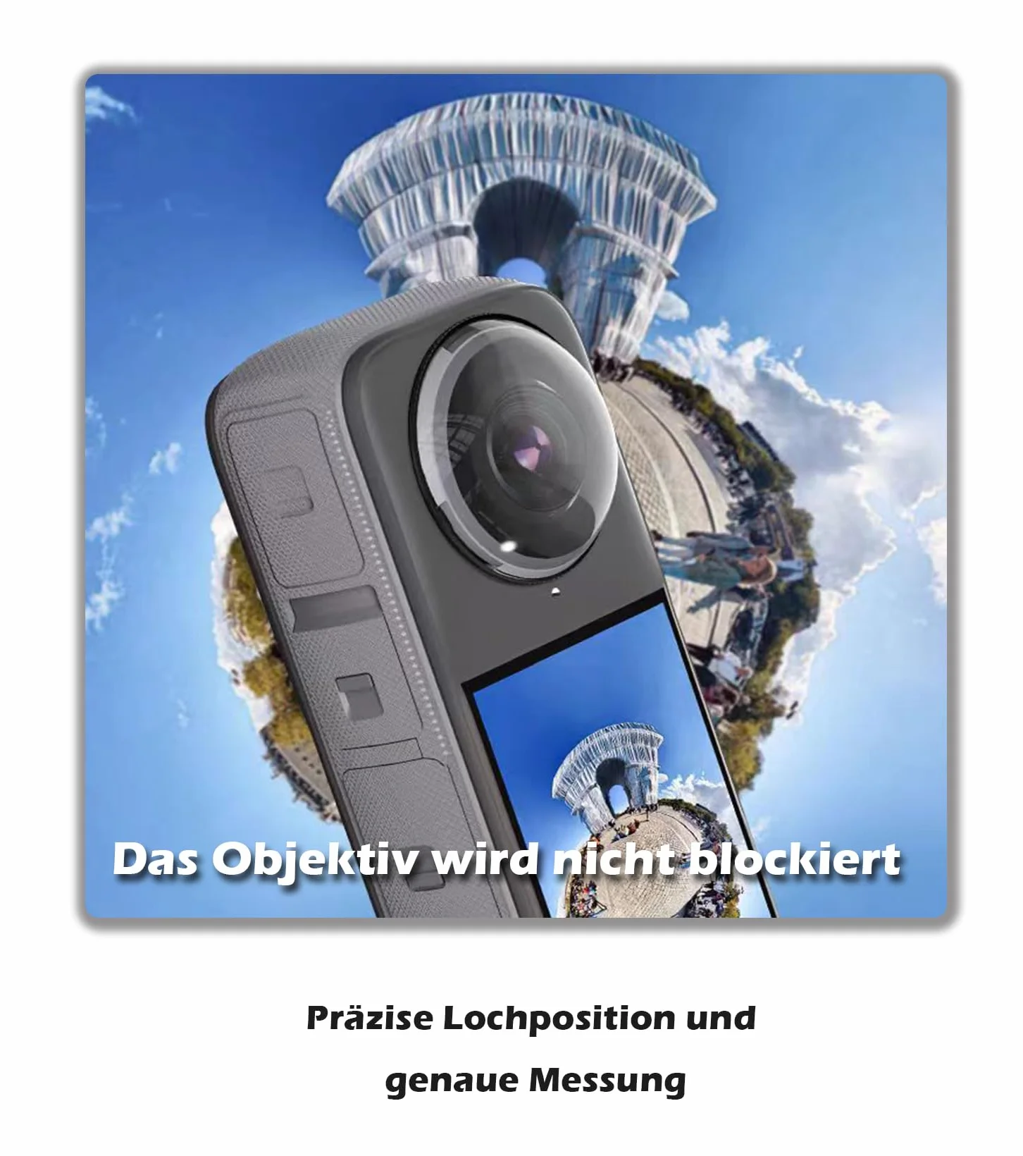 Osłona obiektywu kompatybilna z Insta360 X4 – Odporna na zarysowania ochrona HD – Akcesorium do kamery 360