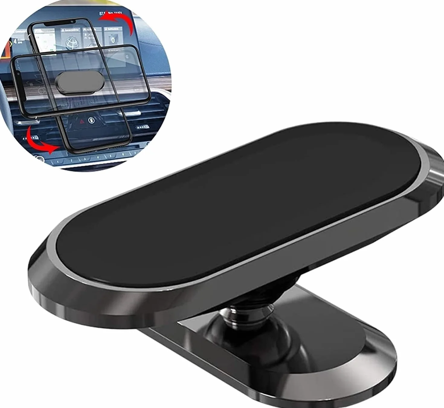 Uchwyt Telefon Uchwyt samochodowy do telefonu Magnes komórkowego Magnetyczny odpowietrznik 360 Obrotowy uchwyt antypoślizgowy Uniwersalny Do Samochodu