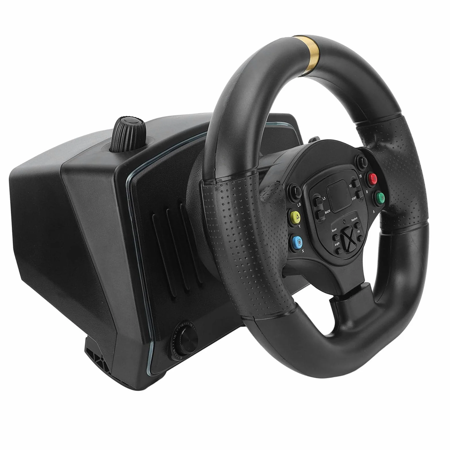 Pongnas Uniwersalna Kierownica Wyścigowa Driving Force do Komputera PC, i Zdejmowanej Podstawy Oraz Oświetlenia Otoczenia
