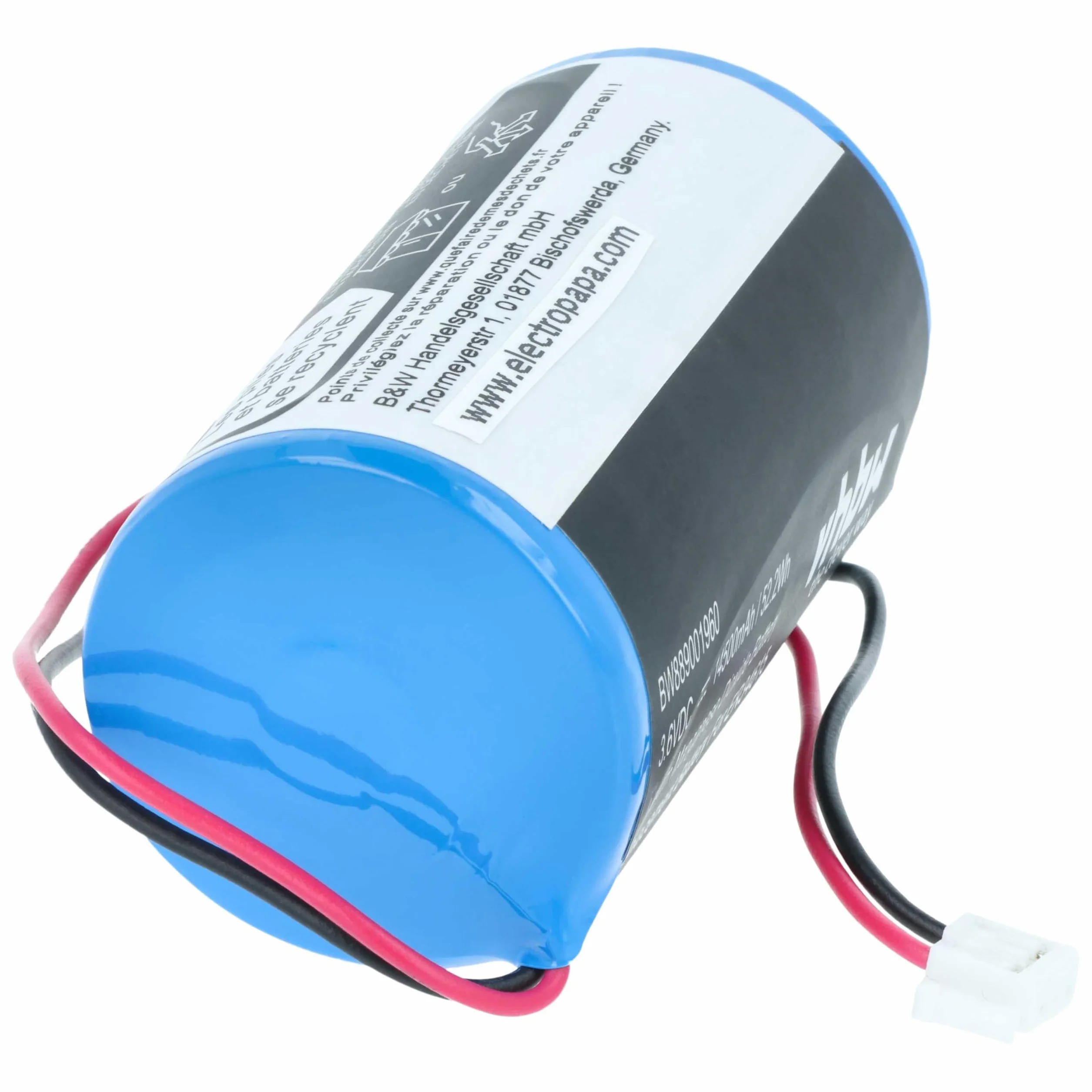vhbw 2 x bateria kompatybilna z DSC WT4911B, WT4911, WT4911BM, jednostki alarmowe IMPASSA, Home Security, bezprzewodowa syrena zewnętrzna (14500 mAh, 3,6 V, Li-MnO2)