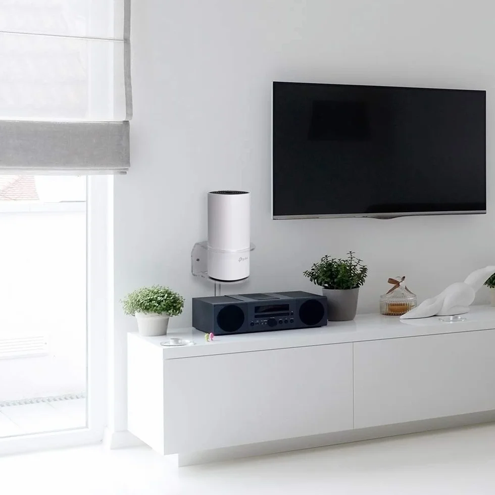 HOLACA Uchwyt ścienny do systemu WiFi TP-Link Deco M4/E4/S4/S7/P9 Whole Home Mesh WiFi, uchwyt do zarządzania przewodami do Deco M4 bez niechlujnych przewodów, solidny uchwyt do montażu ściennego Deco