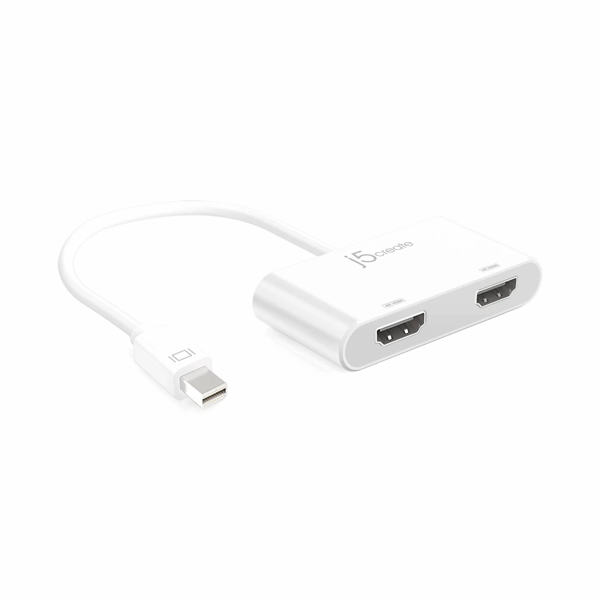 j5create Mini DisplayPort na Dual 4K HDMI MST adapter, kompatybilny z Microsoft Surface Pro, Surface Book, HP Omen 15-CE051NR i innymi (JDA156)