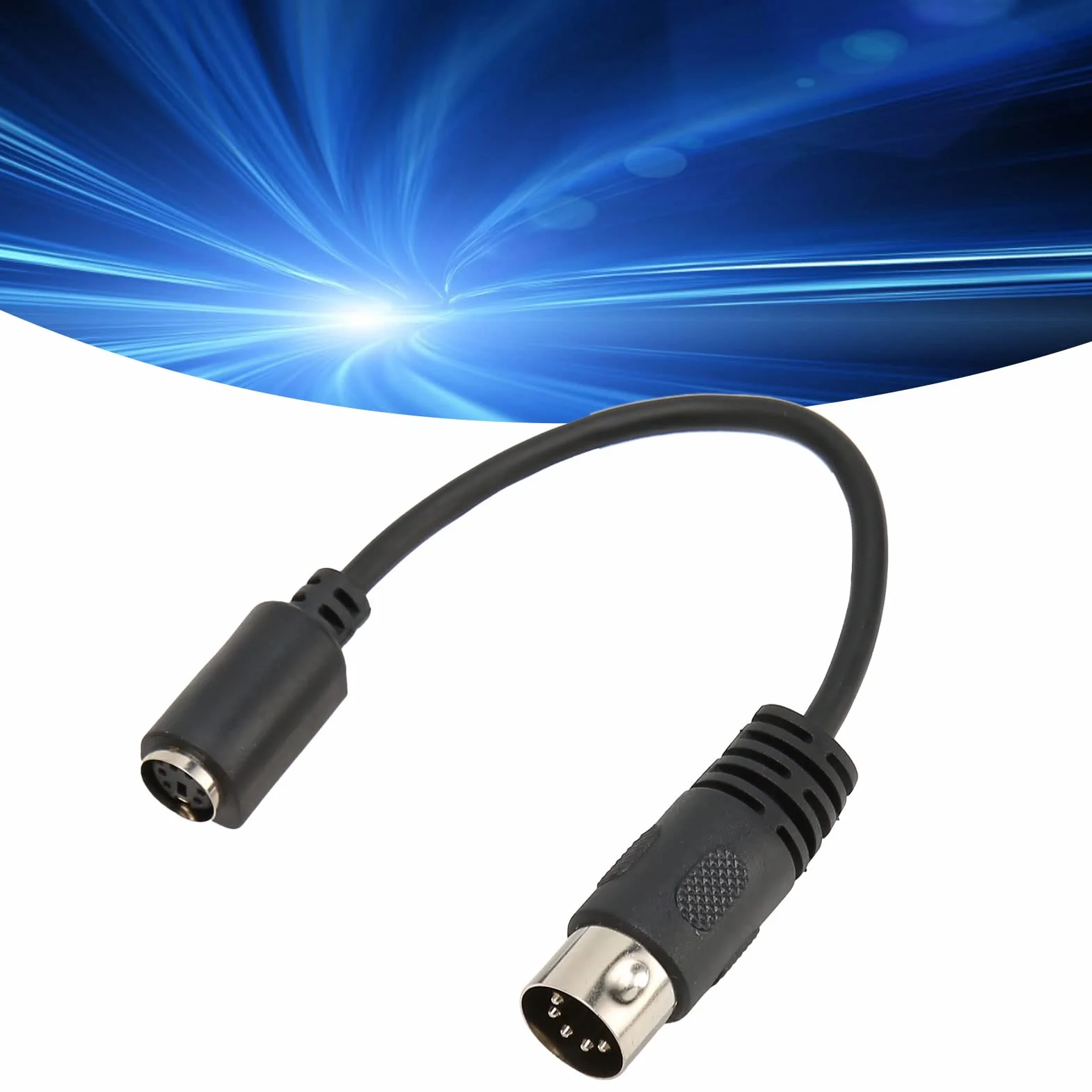 Kabel Adaptera Klawiatury DIN 5 Pin Męski na Mini DIN 6 Pin Żeński Konwerter, 6 Cali