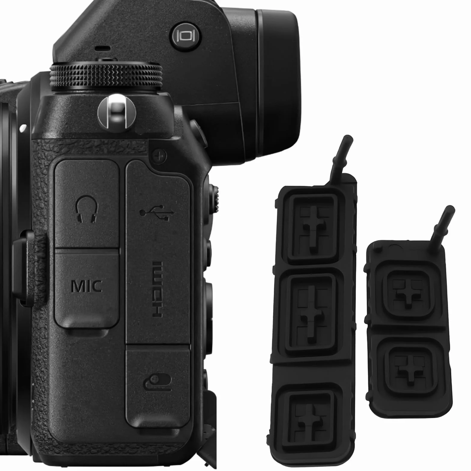 ECSiNG Kamera USB MIC HDMI gumowa osłona portu kompatybilna z Nikon Z5 Z6 Z7 Z6 II Z7 II Z7 II