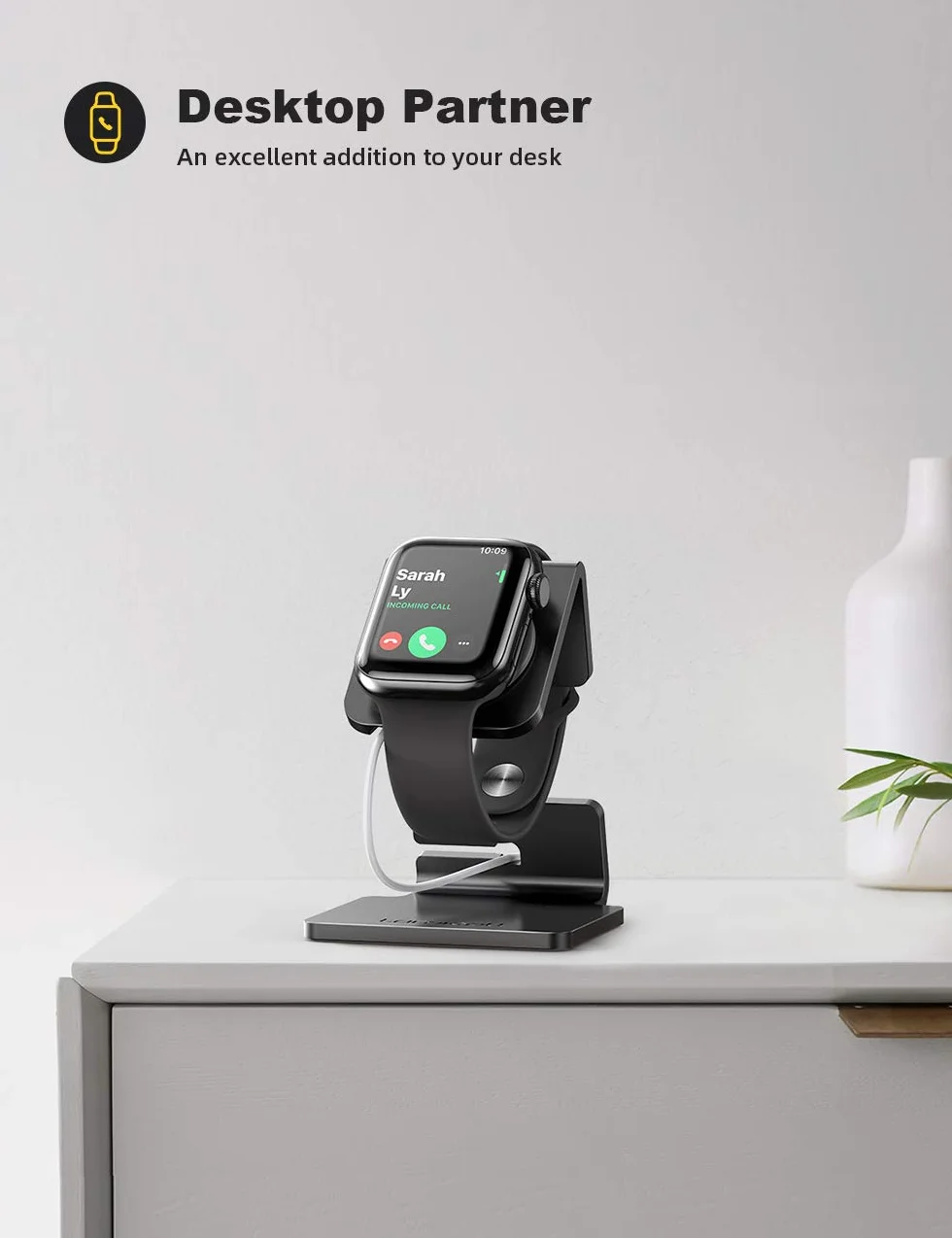 Lamicall Stojak na Apple Watch, stojak do ładowania - biurko iWatch uchwyt stacja dokująca do Apple Watch Ultra 3/2/1, Series 11/10/9/8/SE2/7/6/SE/5/4/3/2/1 (49/45/44/42/41/38mm) [bez ładowarki