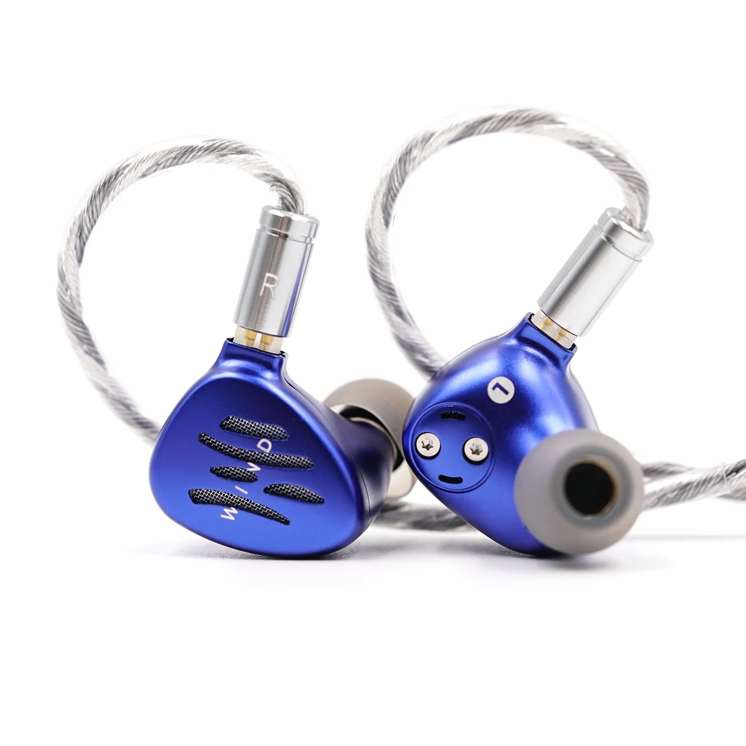 KyaMuc BQEYZ seria pogodowa, przewodnictwo kostne, 10 mm, dynamiczny przetwornik, hybrydowy monitor douszny, przewodowe słuchawki dla audiofilów i muzyków (niebieski, 3,5 mm)