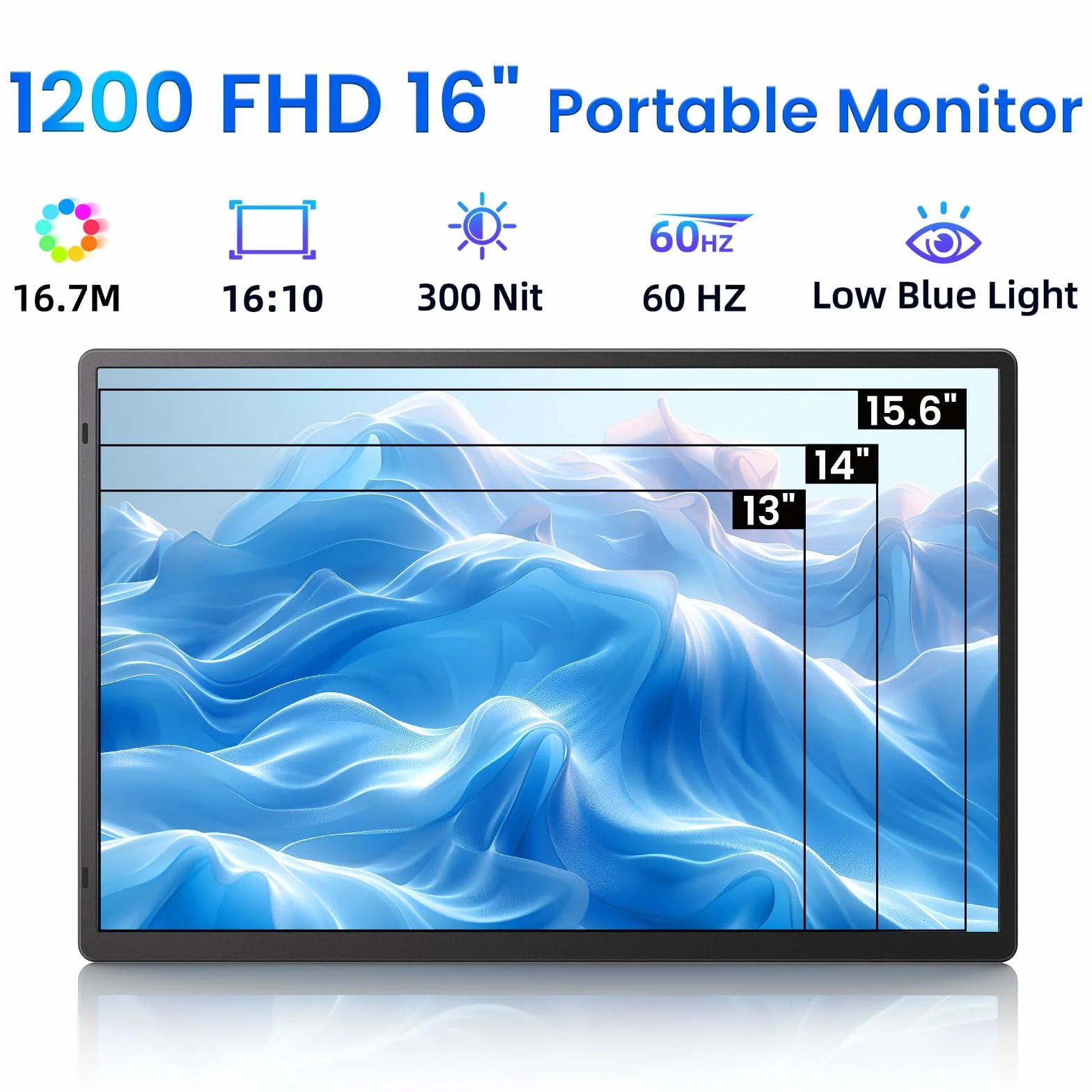 Przenośny monitor do laptopa – przedłużacz ekranu laptopa HDMI USB C podróżny zewnętrzny wyświetlacz ze stojakiem monitor gamingowy do komputera PC MAC przełącznik telefonu komputera Xbox PS4/5