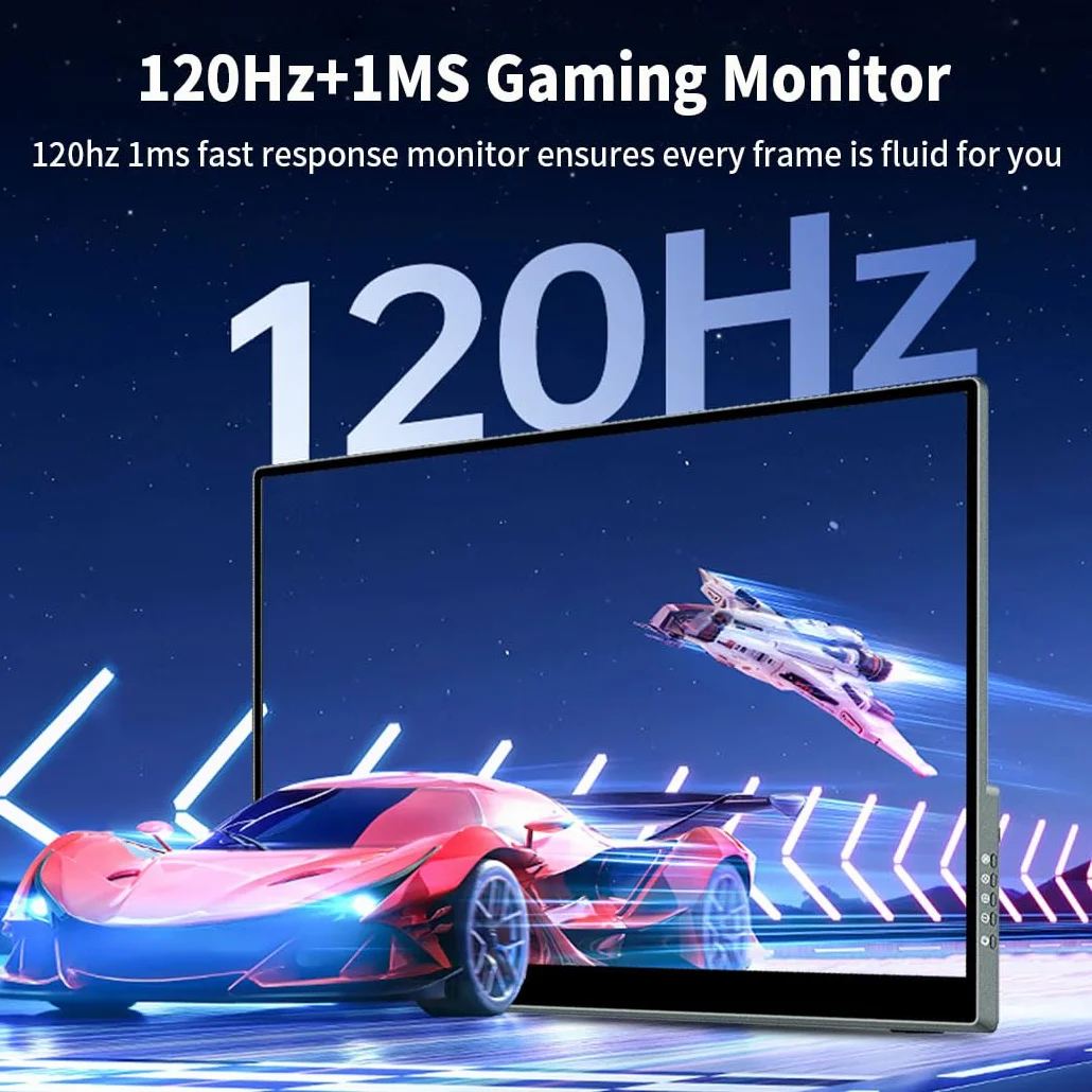 Przenośny monitor 4K ekran dotykowy 17,3", 120 Hz, obsługa MPP Stylus | UHD |100% DCI-P3 |Anti-Glare Eye Care | VESA i Smart Cover | Mobile Monitor do laptopa, konsoli do gier PC
