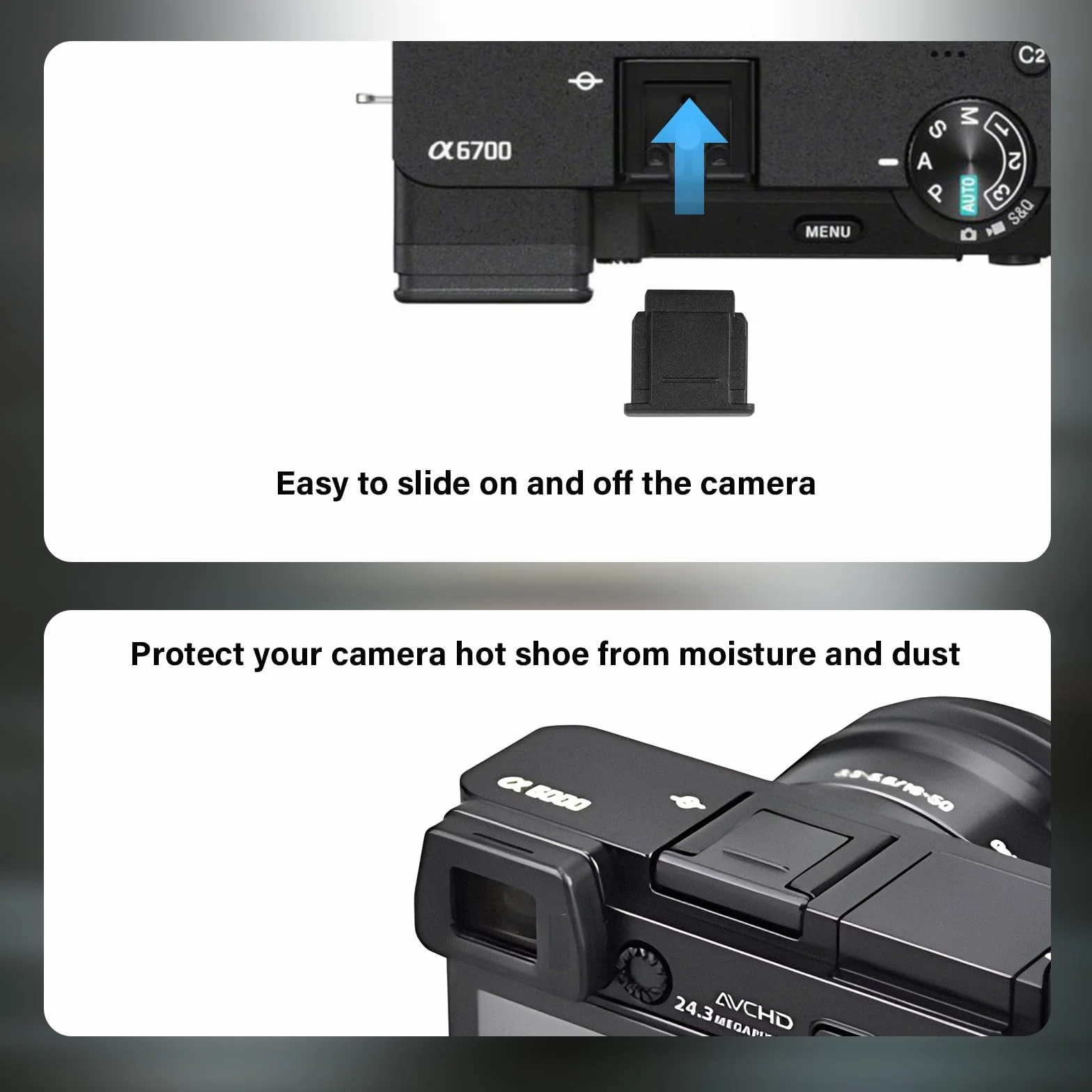 VOVMOEYA A6700 2 szt. silikonowe etui ochronne do Sony Alpha 6700 z osłoną ekranu LCD do Sony A6700