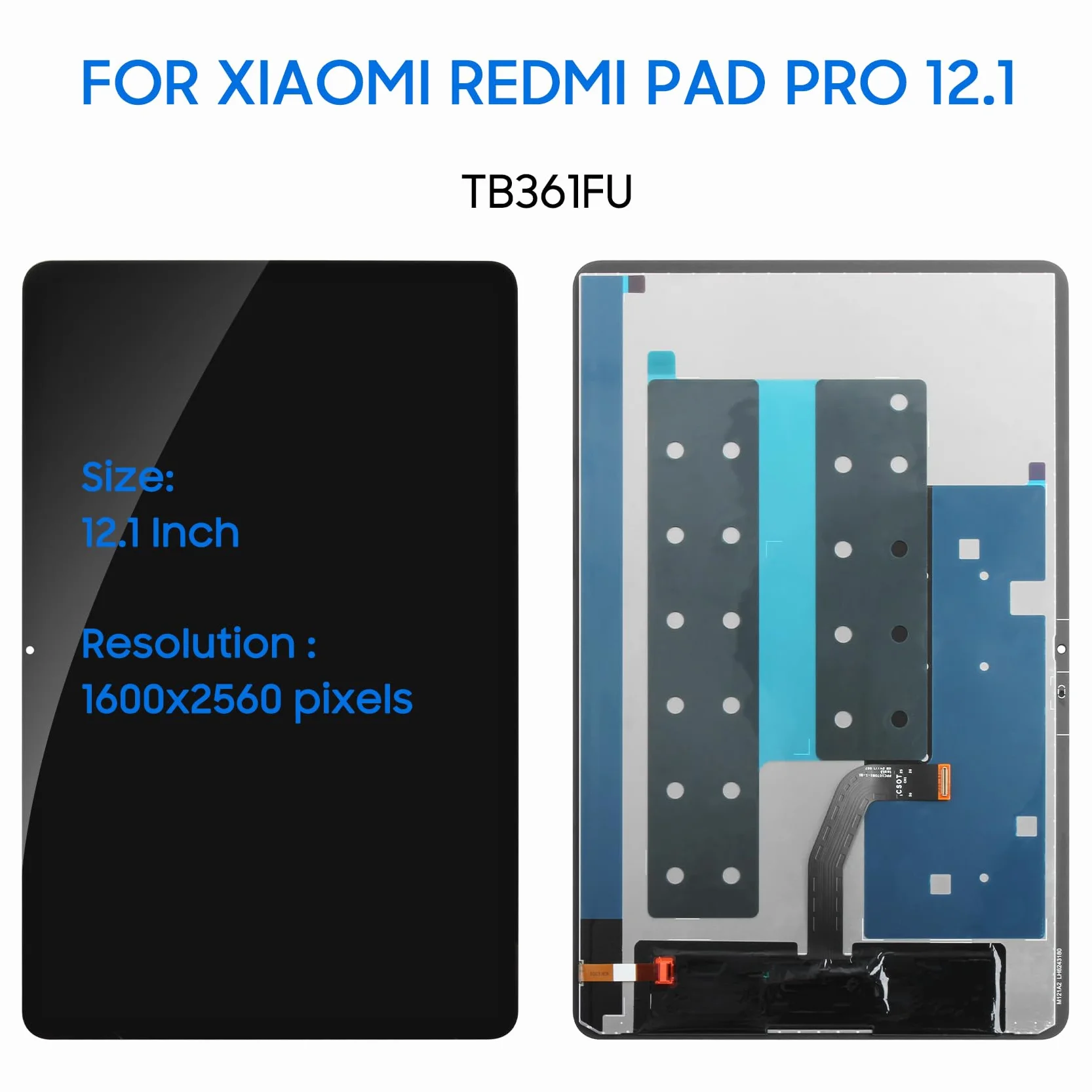 Ekran LCD do Xiaomi Redmi Pad Pro 12.1 2405CRPFDC zamiennik ekranu dla Xiaomi Redmi Pad Pro 12,1 cala wyświetlacz LCD ekran dotykowy digitizer montaż części naprawcze z narzędziami (czarny)