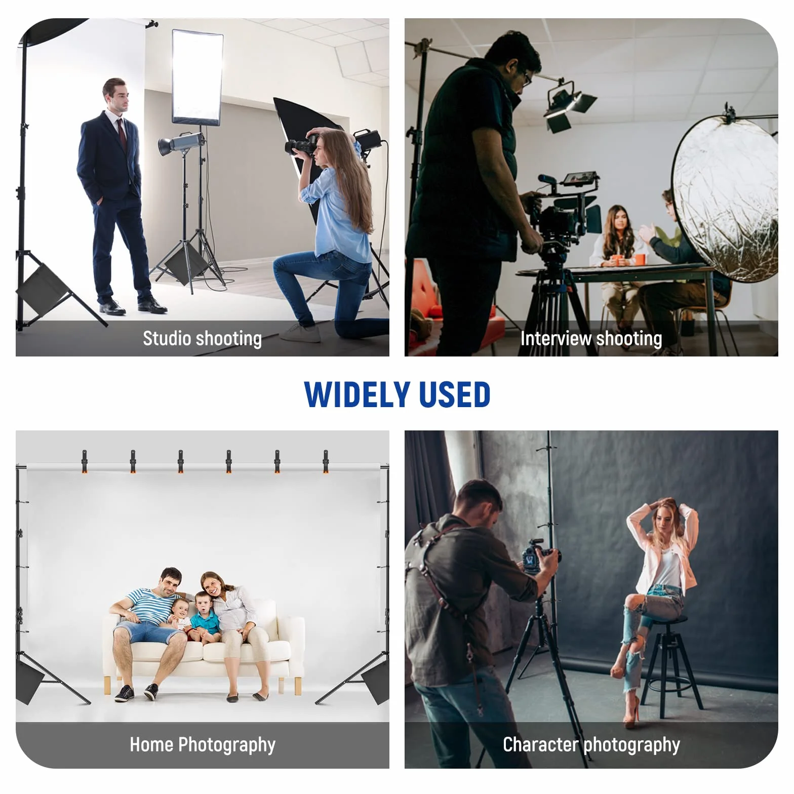 NEEWER Regulowany zestaw stojaków na tło, 2,6 x 3 m, system wsparcia tła fotograficznego z 4 poprzeczkami, 6 zaciskami sprężynowymi, 6 klipsami w tle, 2 workami z piaskiem i torbą do przenoszenia na