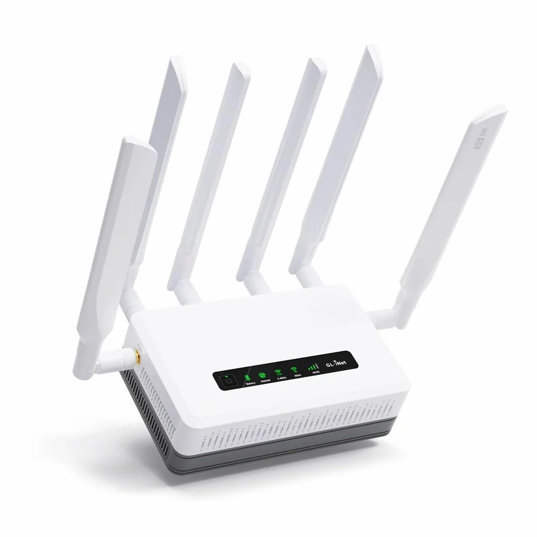 GL.iNet GL-XE3000 (Puli AX) 5G Router with SIM Card Slot, Dual SIM Cellular Router, Wi-Fi 6, 6400mAh Battery, Multi-WAN, VPN, OpenWrt, Secure 5G Router for Office, Retail, Events, Remote Work
