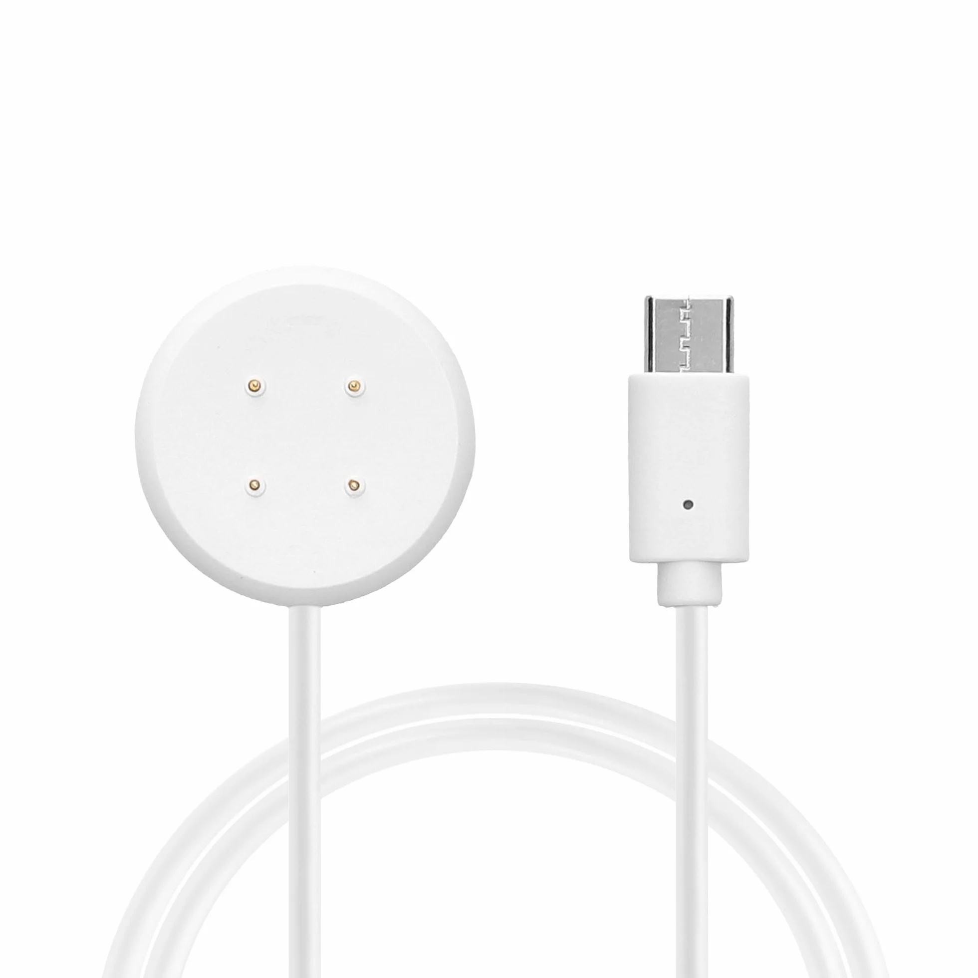 kwmobile Ładowarka do Google Pixel Watch 3 / Pixel Watch 2 / Fitbit Versa 4 3 2 / Ace LTE biała - kabel USB-C